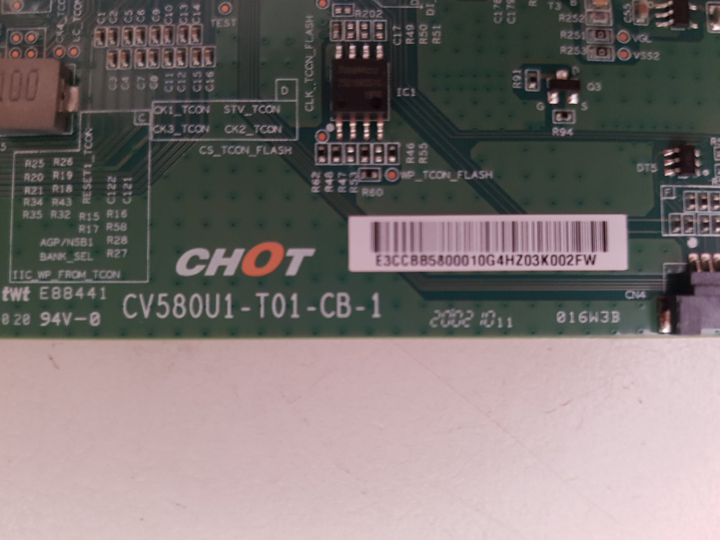 HISENSE 58S5 T-CON BOARD CV580U1-T01-CB-1 E3CCBB5800010G