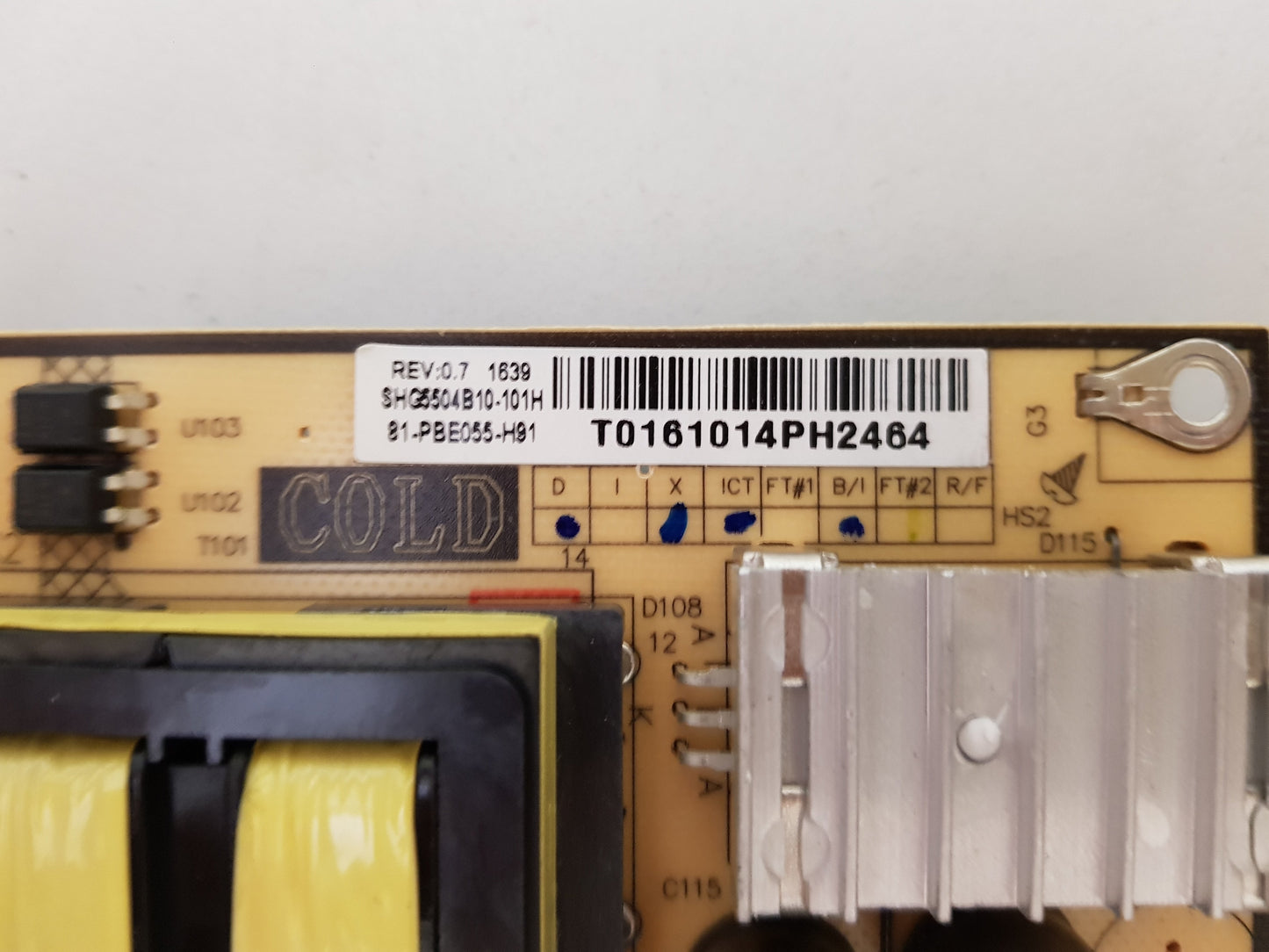 TCL 48E4900FS POWER SUPPLY BOARD SHG5504B10-101H 81-PBE055-H91