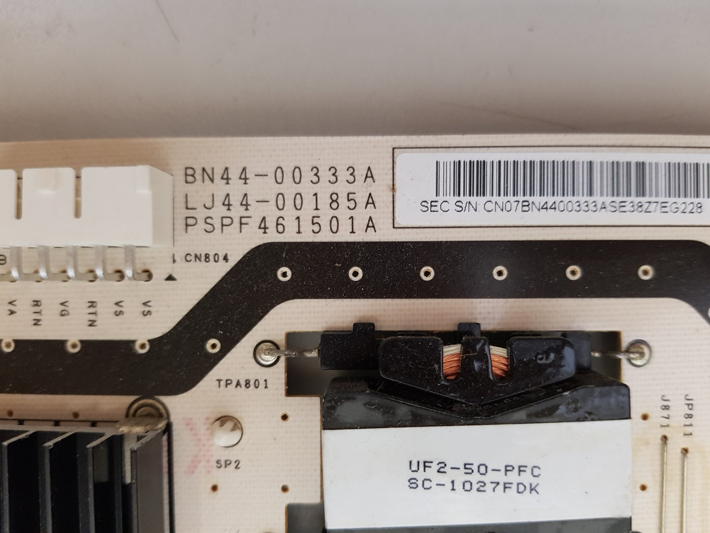 SAMSUNG PS50C7000 POWER SUPPLY BOARD BN44-00333A LJ44-00185A PSPF461501A