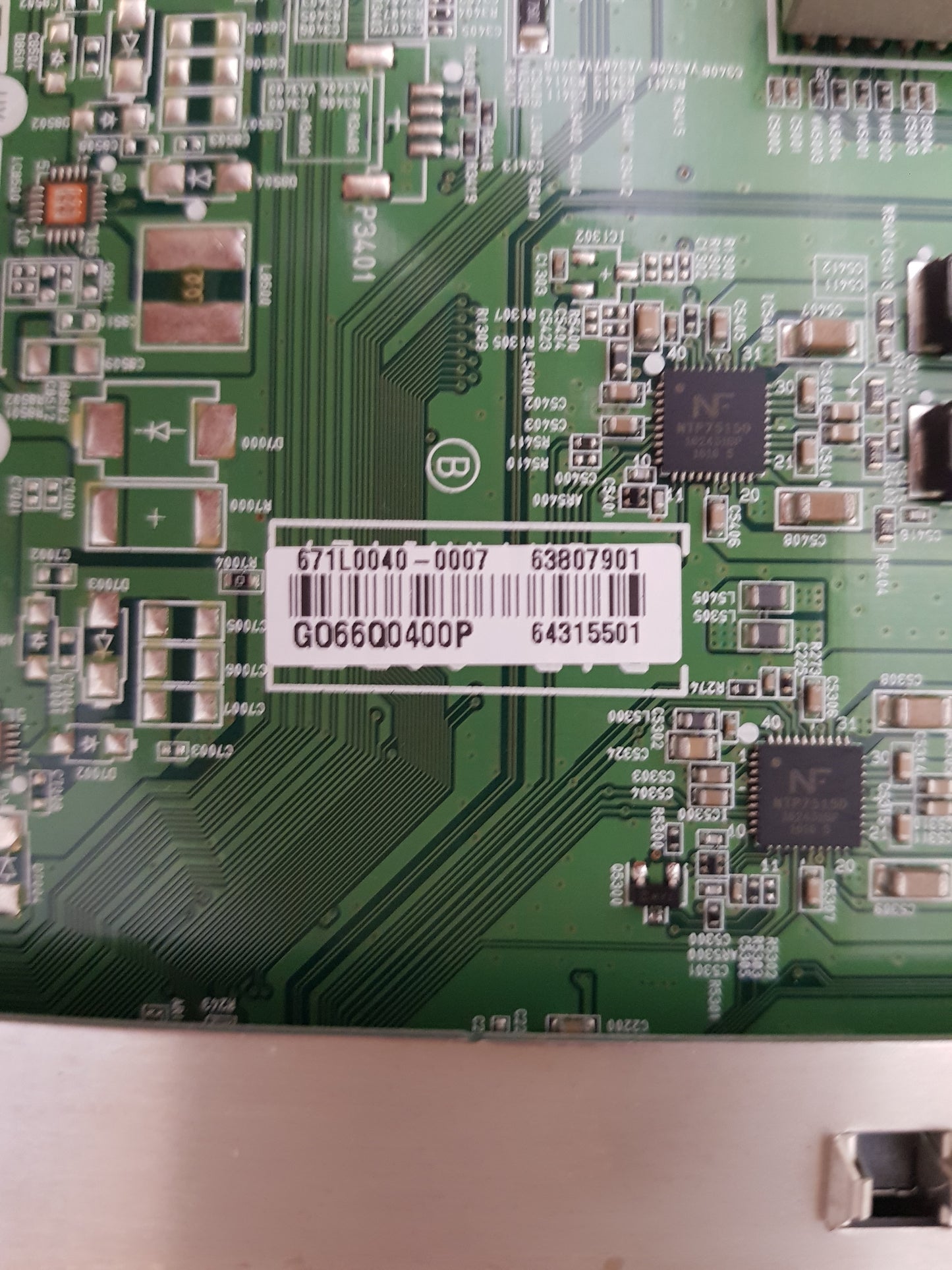 LG OLED 65C6T -TA.AAUWLH MAIN BOARD EAX66736206 1.0 63807901 64315501