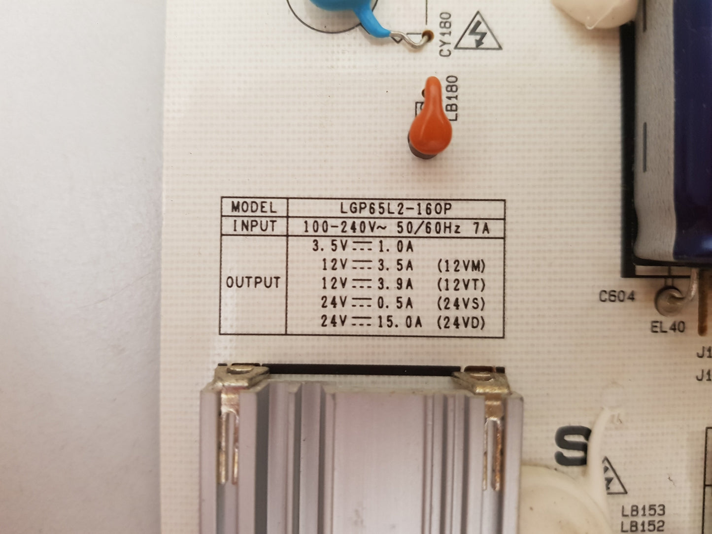 GENUINE LG OLED 65C6T .T POWER SUPPLY BOARD EAX67084301 1.4 EAY64508702 LGP65L2-160P