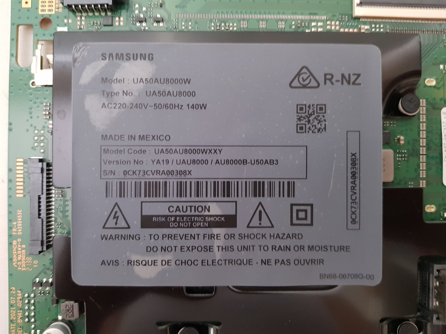 SAMSUNG UA50AU8000 WXXY (VER YA19) MAIN BOARD BN94-17202M