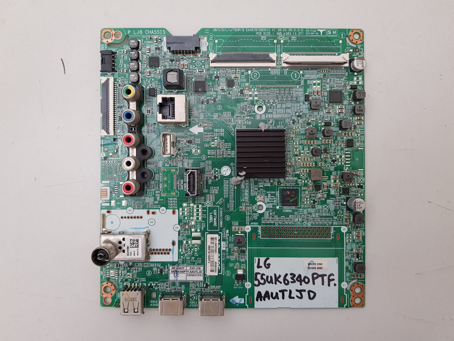 LG 55UK6340 PTF.AAUTLJD MAIN BOARD EBR86378701 65282602 EAX67872805 1.1