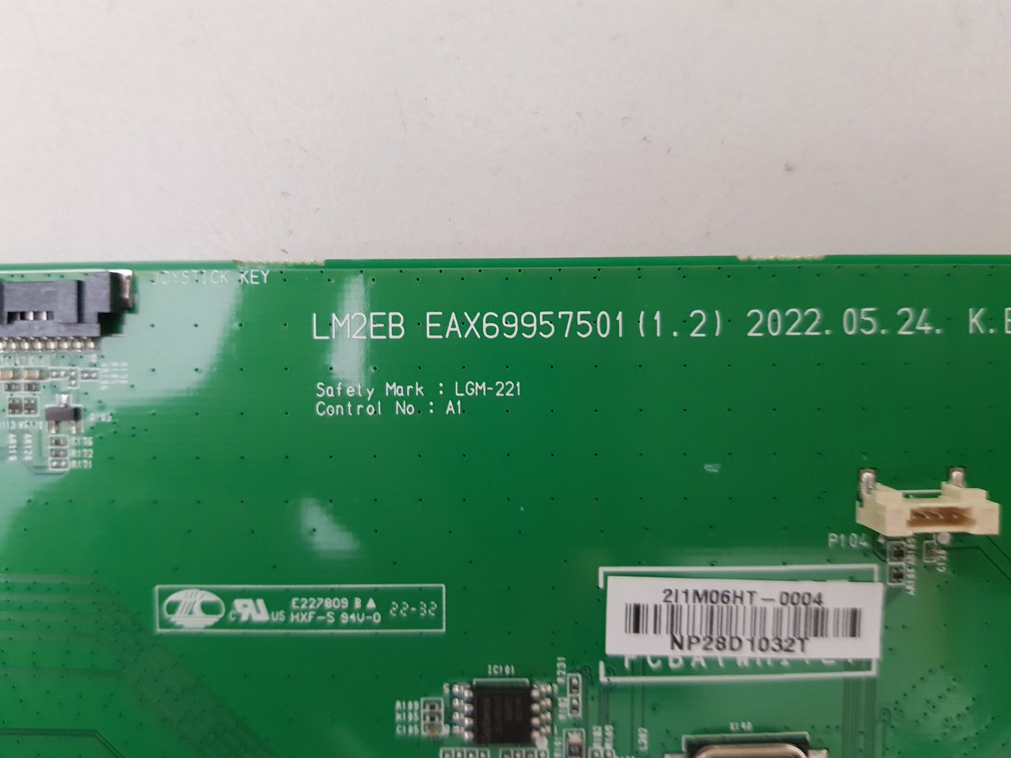 LG 27GN60R MONITOR MAIN BOARD EBU67253002 EAX69957501 1.2