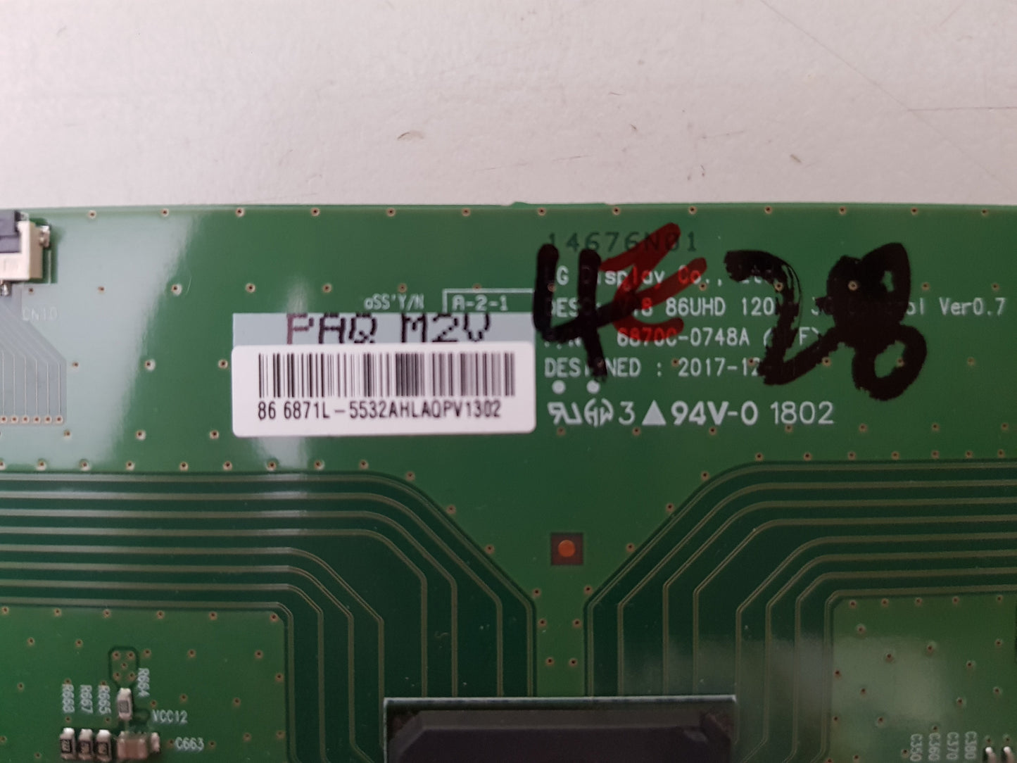 GENUINE LG 86UK6500 T-CON BOARD 6871L-5532A 6870C-0748A