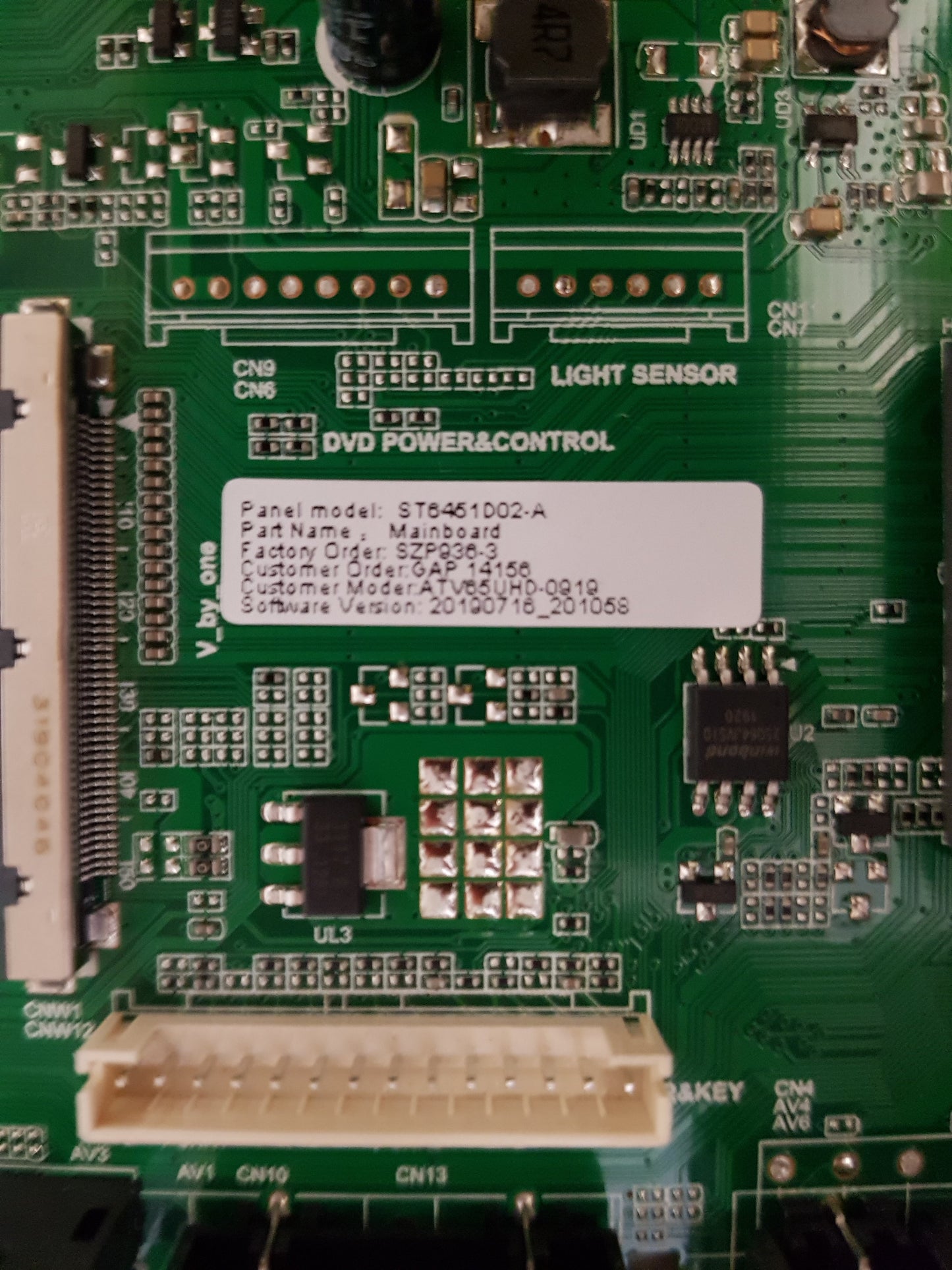 GENUINE BAUHN ATV65UHD-0917 MAIN BOARD TP.MS3458.PC757 ST6451D02-A