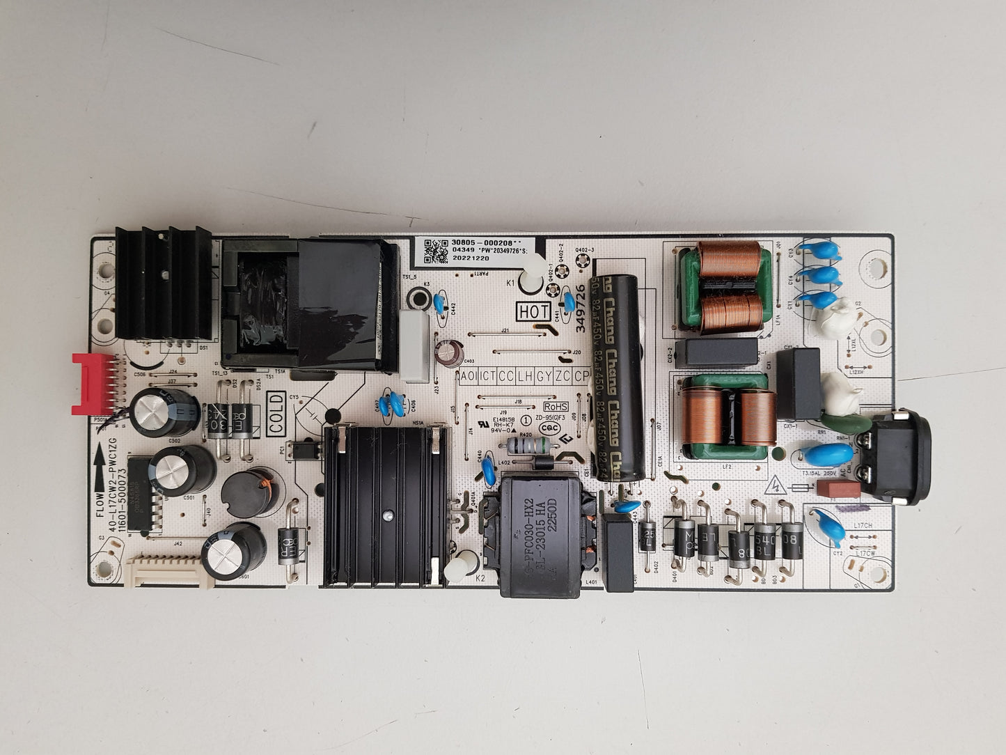 TCL 65RP630 POWER SUPPLY BOARD 40-L17CW2-PWC1ZG 11601-500073