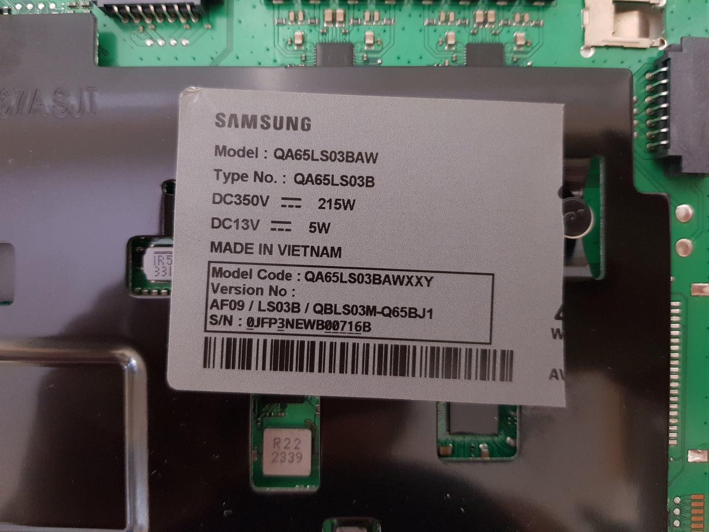 SAMSUNG QA65LS03BAW (VER AF09) MAIN BOARD BN94-17843C