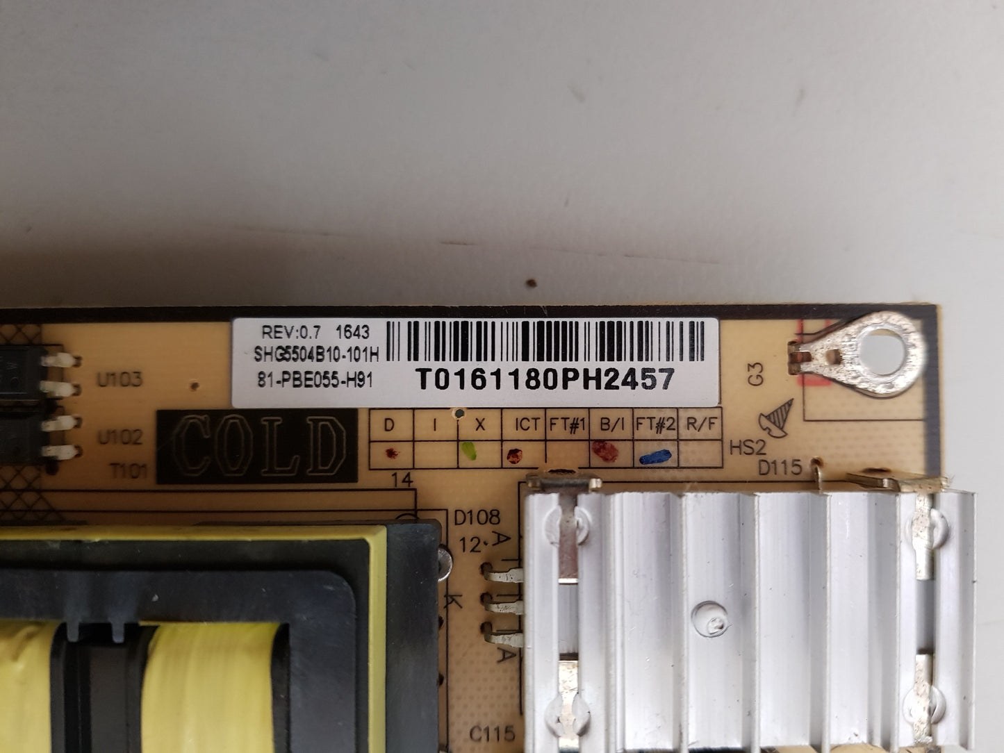 TCL 55S4800FS POWER SUPPLY BOARD SHG5504B10-101H 81-PBE055-H91