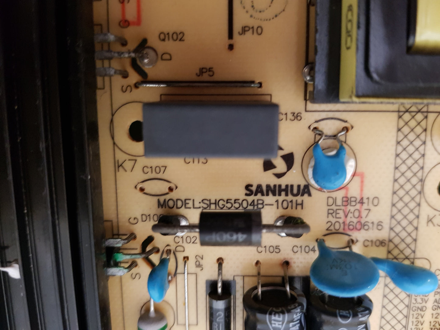 TCL 55S4800FS POWER SUPPLY BOARD SHG5504B10-101H 81-PBE055-H91