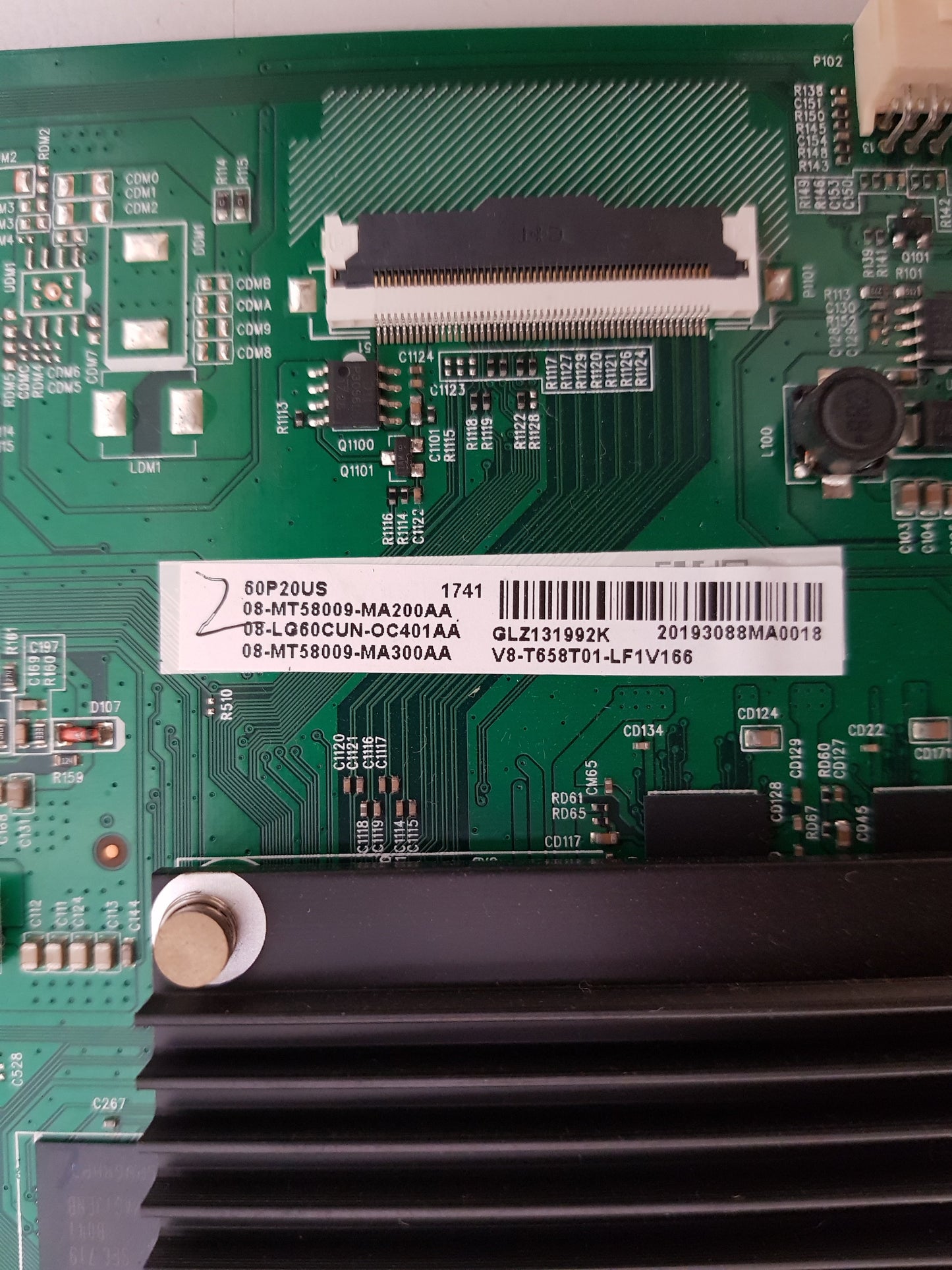 GENUINE TCL 60P20US MAIN BOARD 40-MT58DU-MAB4HG 08-LQ60CUN-OC401AA