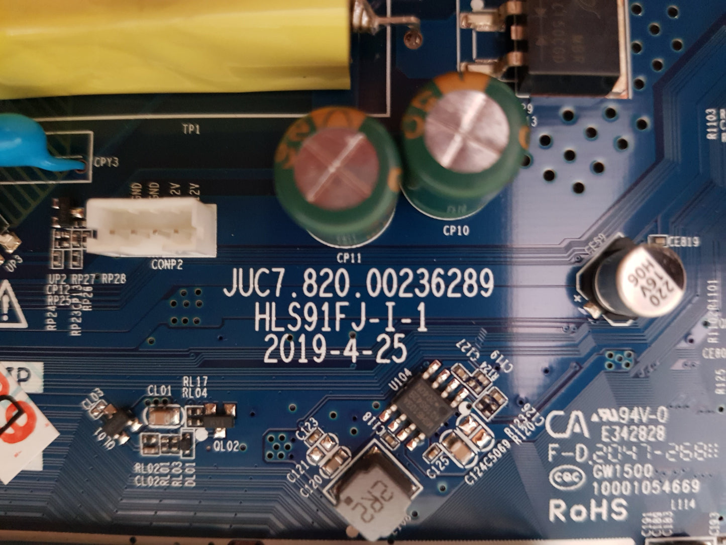 GENUINE JVC LT- 40N5115A MAIN BOARD JUC7.820.00236289 HLS91FJ-I-1