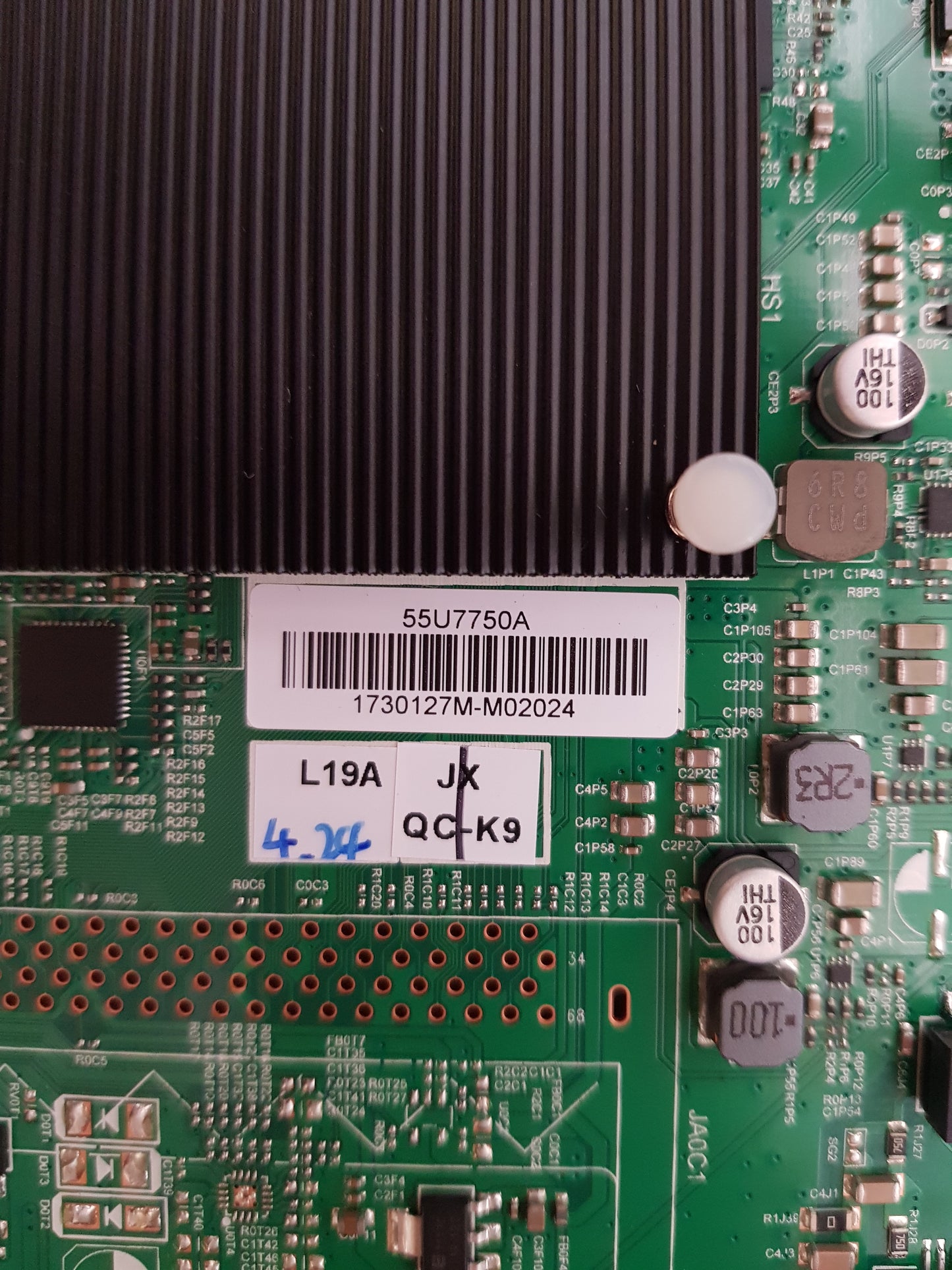 TOSHIBA 55U7750A MAIN BOARD 5844-A9K02T-0P00 1730127M