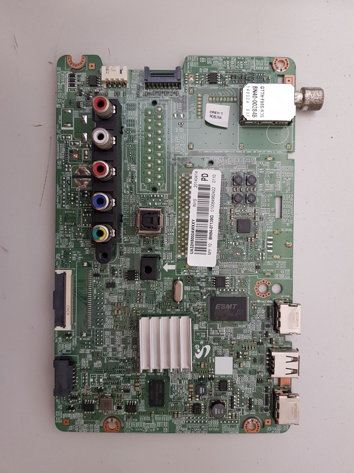 SAMSUNG UA32H5000 AWXXY MAIN BOARD BN94-07139G