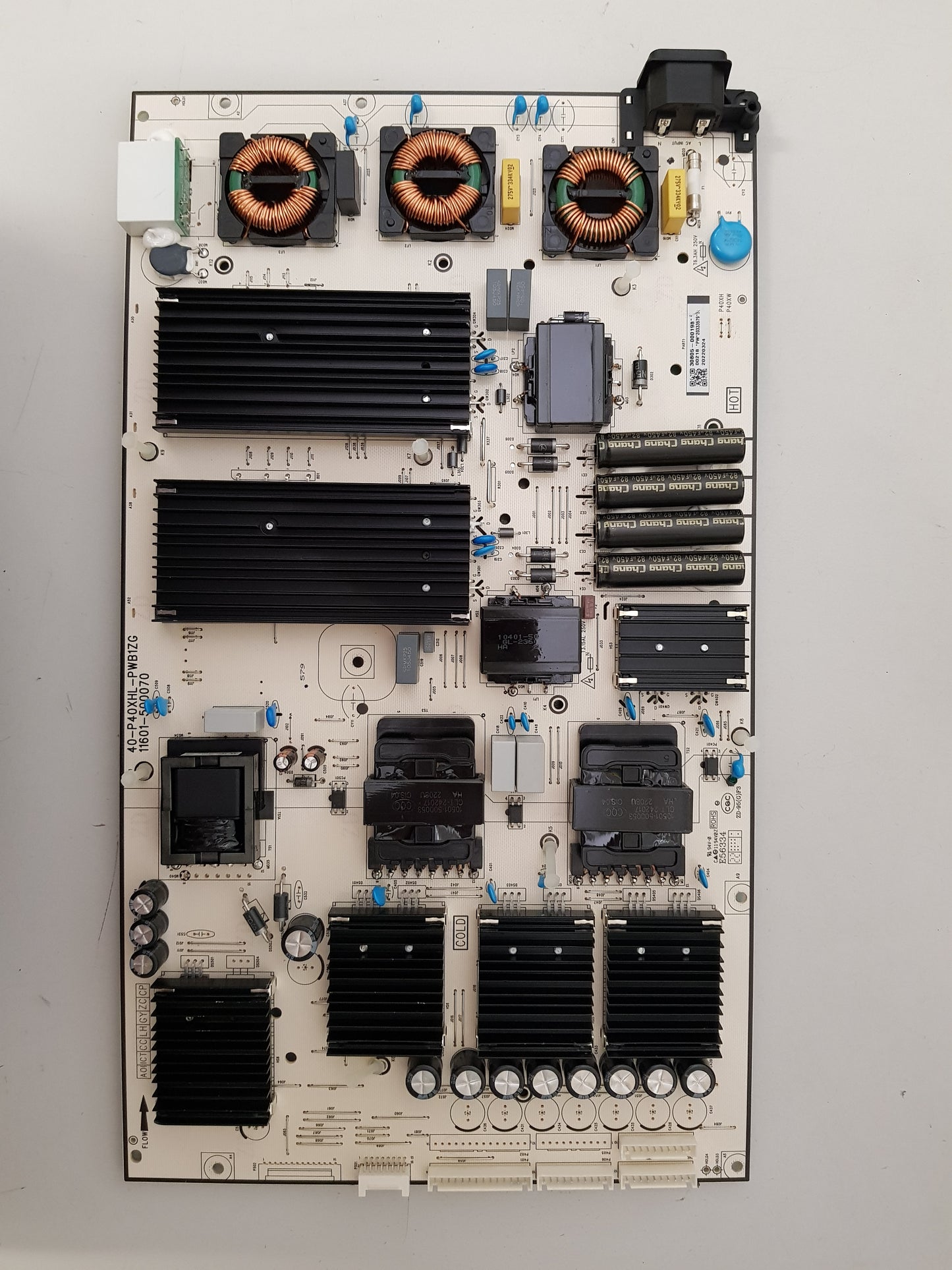 TCL 65C835 POWER SUPPLY BOARD 40-P40XHL-PWB1ZG 11601-500070