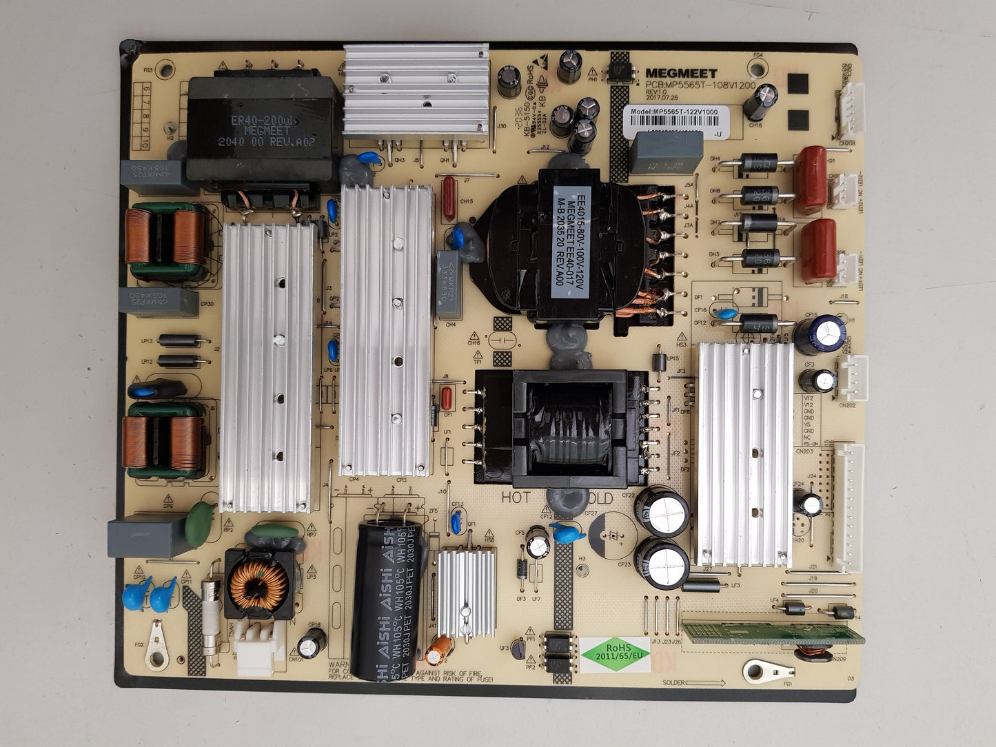 POLAROID PL6517AUD POWER SUPPLY BOARD MP5565T-108V1200 MP5565T-122V1000