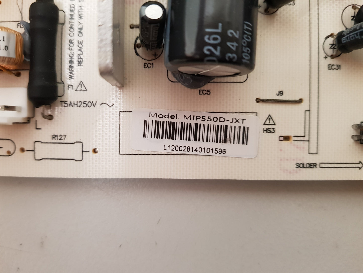 GENUINE BAUHN ATV-55FHDED POWER SUPPLY BOARD MIP550D-JXT MIP550D-DX2