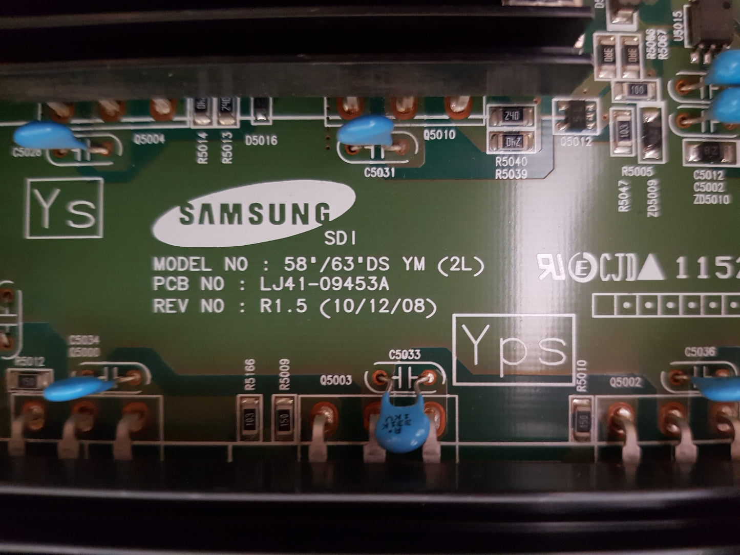 SAMSUNG PS64D550 Y MAIN BOARD LJ41-09453A LJ92-01789A