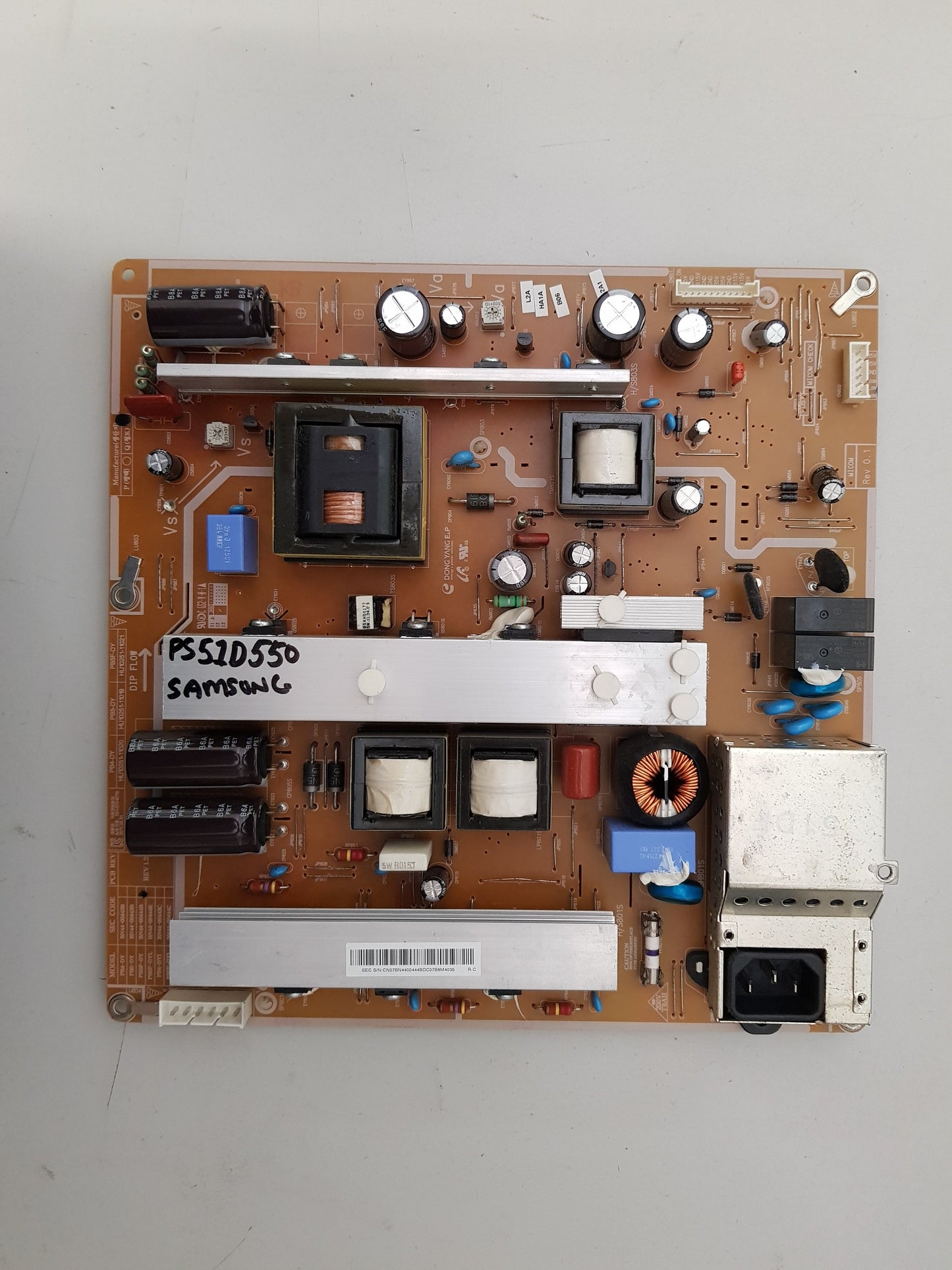 SAMSUNG PS51D550 POWER SUPPLY BOARD BN44-00444B PB5F-DY