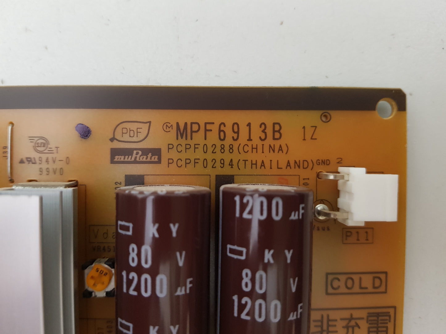 PANASONIC THP50U50A POWER SUPPLY BOARD MPF6913B N0AE5KK00002