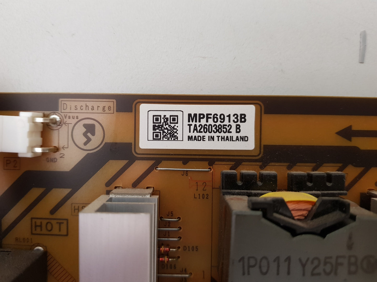 PANASONIC THP50U50A POWER SUPPLY BOARD MPF6913B N0AE5KK00002