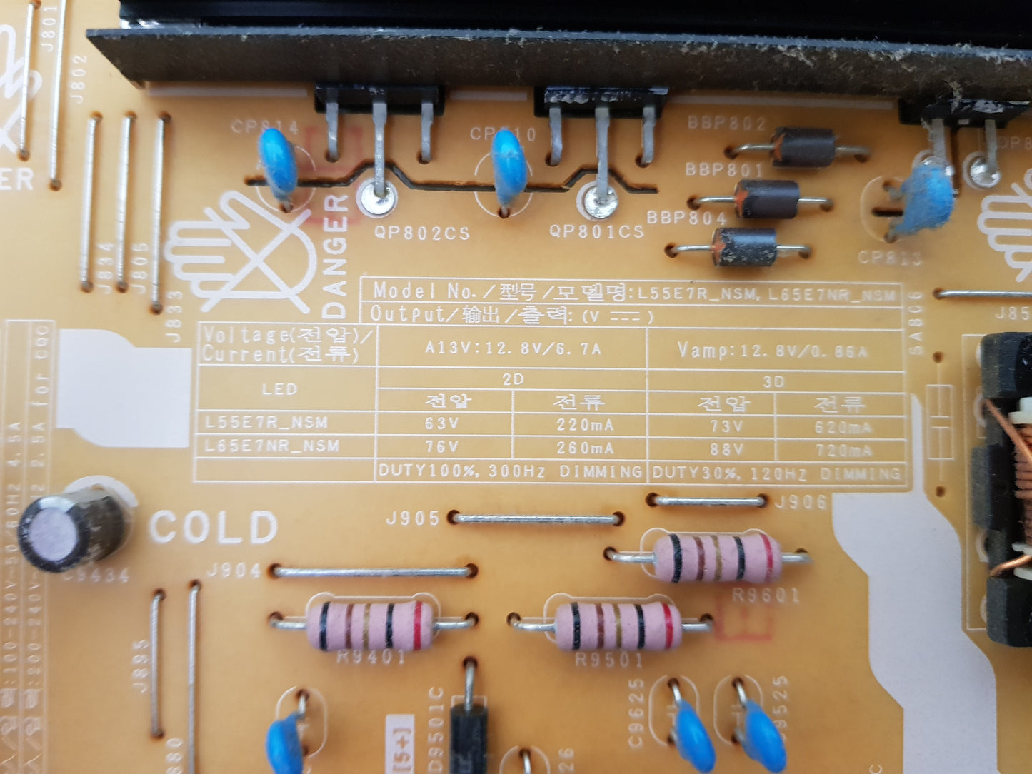 SAMSUNG UA65NU8000 POWER SUPPLY BOARD BN44-00878E P5LF215E10A L65E7NF_NSM