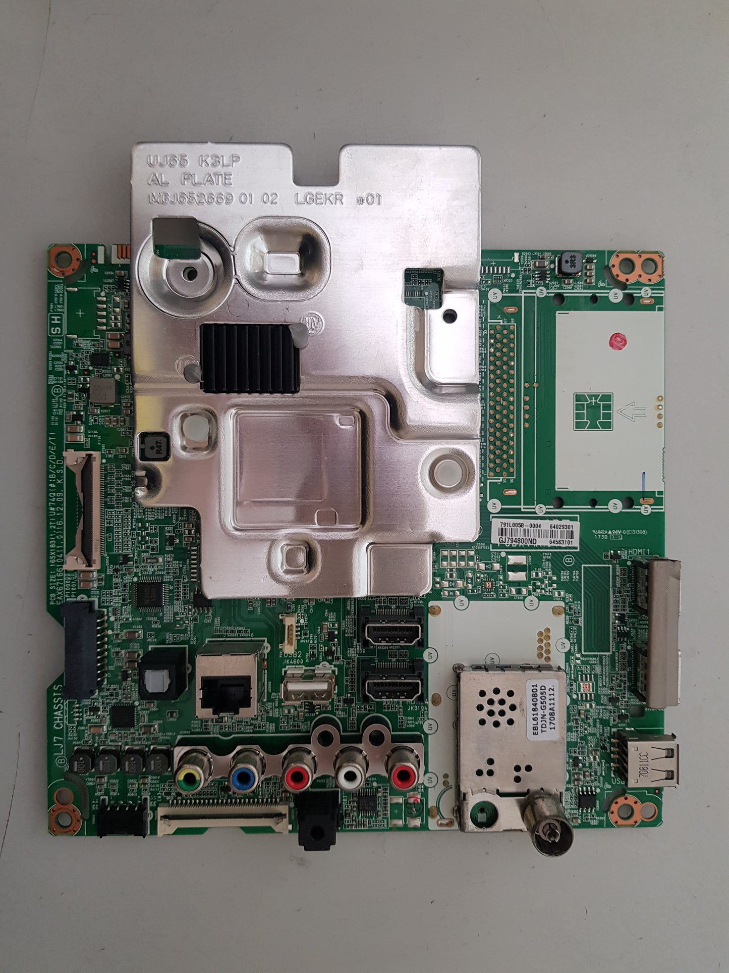 GENUINE LG 70UJ657T MAIN BOARD EAX67166104(1.0) 64029301 64563101 64025601