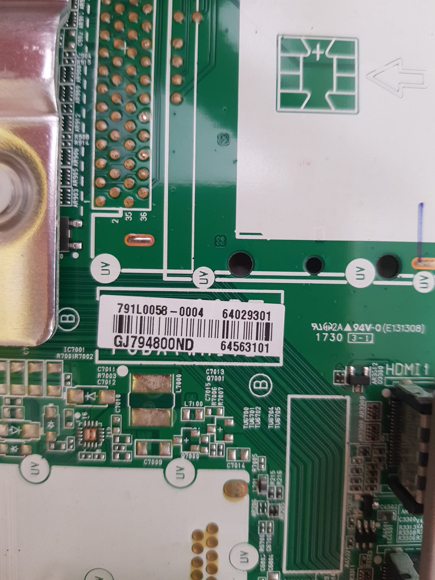 GENUINE LG 70UJ657T MAIN BOARD EAX67166104(1.0) 64029301 64563101 64025601