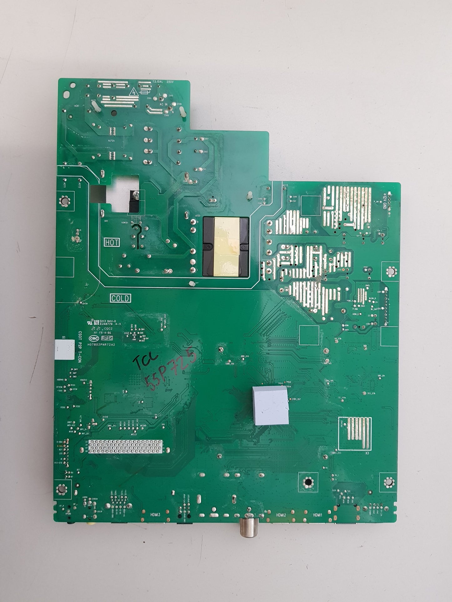 GENUINE TCL 55P725 MAIN BOARD RT2851M 40-R51MW2-MPD2HG 30800-000134 30801-000104