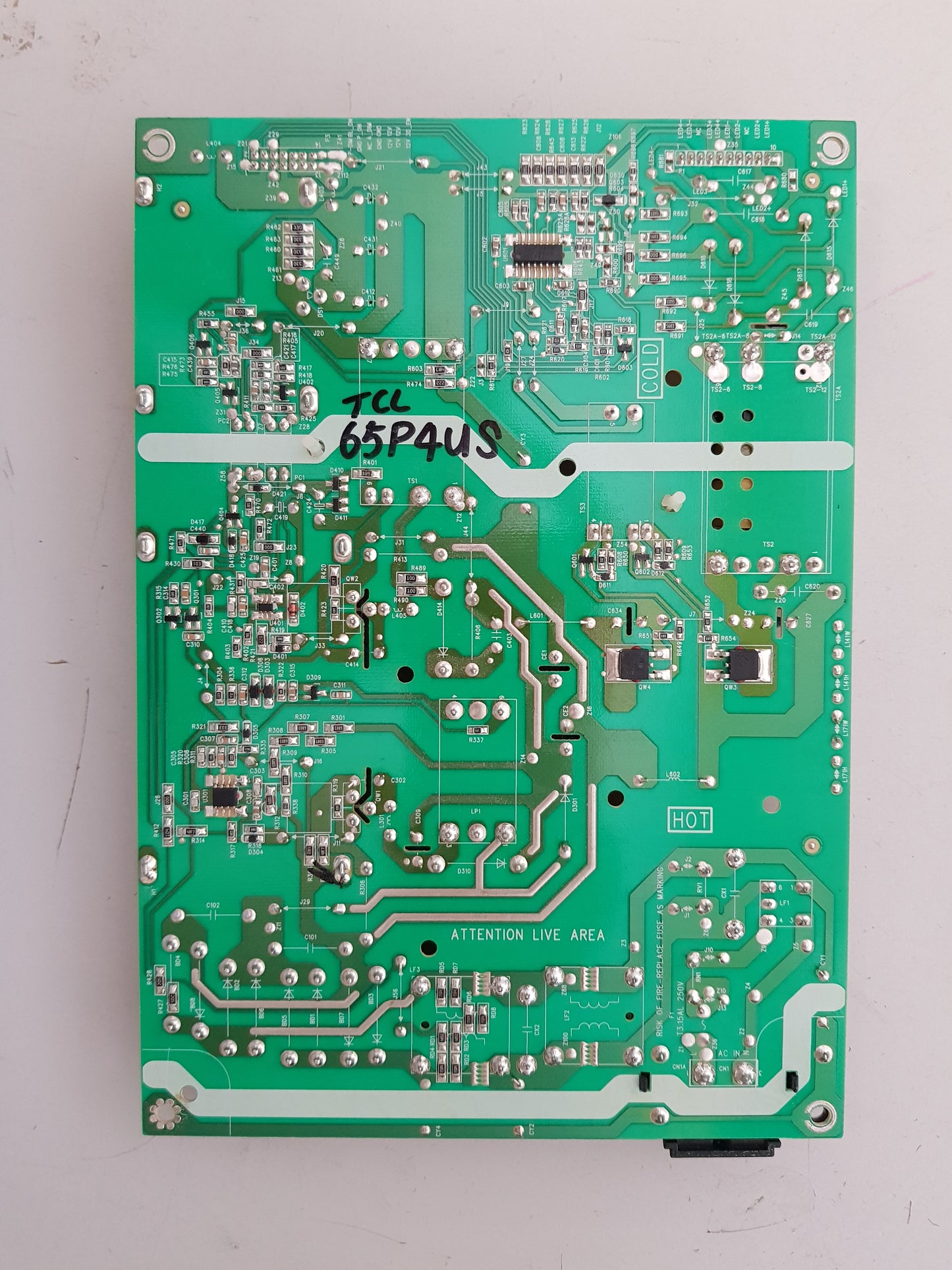 TCL 65P4US POWER SUPPLY BOARD 08-L171WD2-PW200AA 40-L141W4-PWC1CG