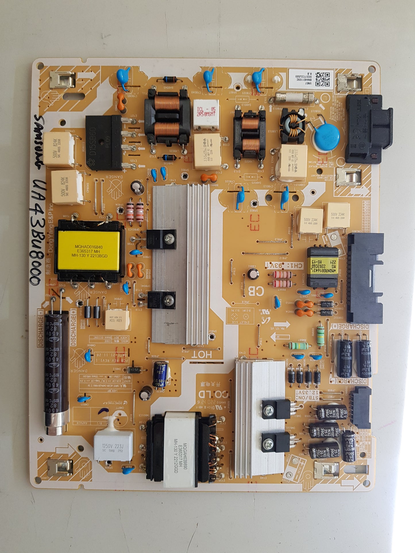 SAMSUNG UA43BU8000 POWER SUPPLY BOARD BN44-01109C L43E6_BDY