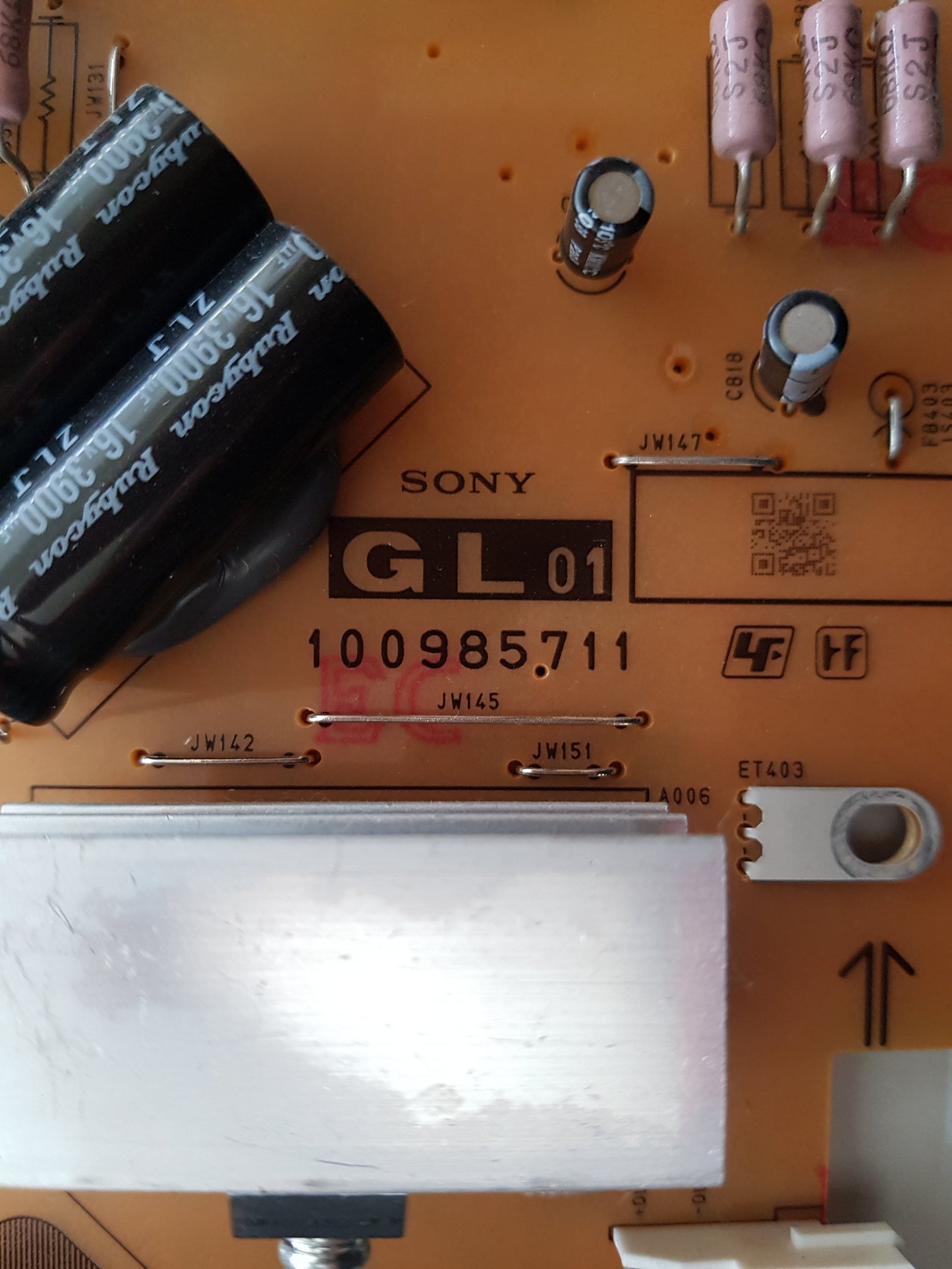 SONY KD- 55X85J POWER SUPPLY BOARD GL01 100985711 100442222 APS-434/B 100985711