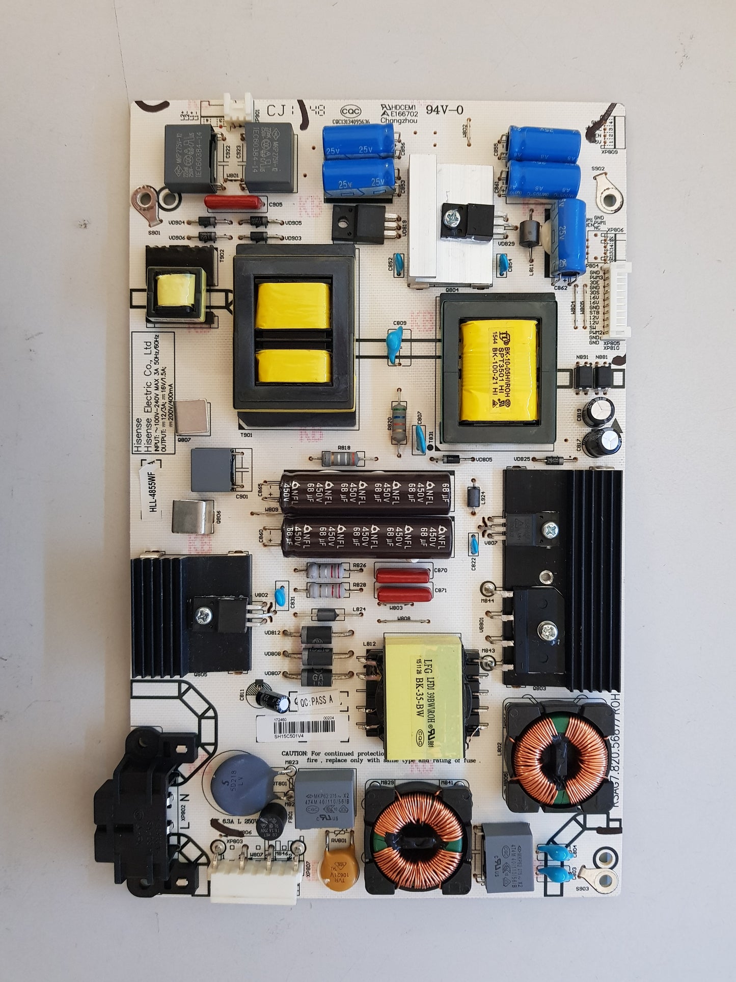 HISENSE 50K220PW POWER SUPPLY BOARD RSAG7.820.5687 HLL-4855WF 172460
