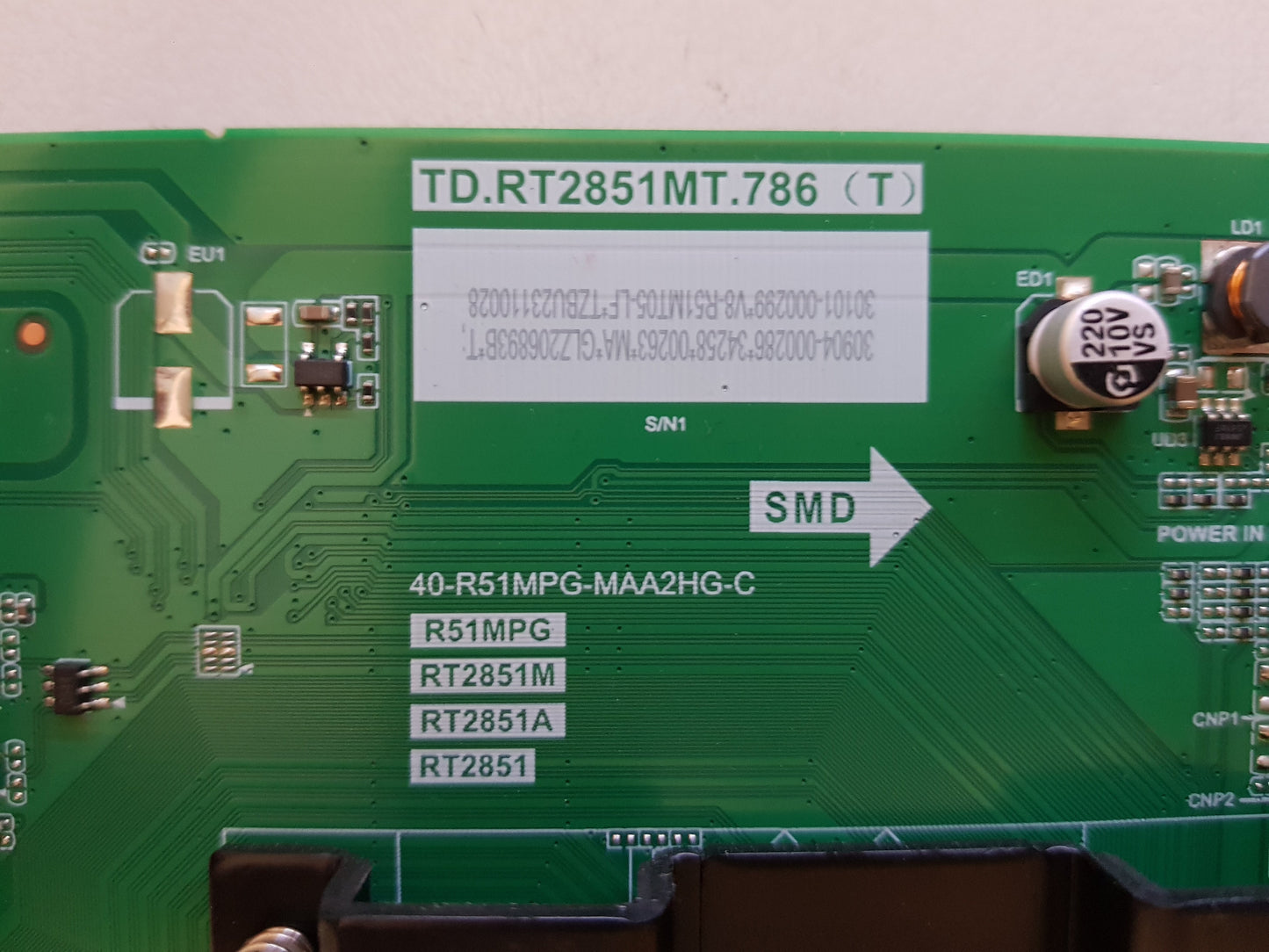 TCL 43P745 MAIN BOARD TD.RT2851MT.786 (T) 40-R51MPG-MAA2HG-C