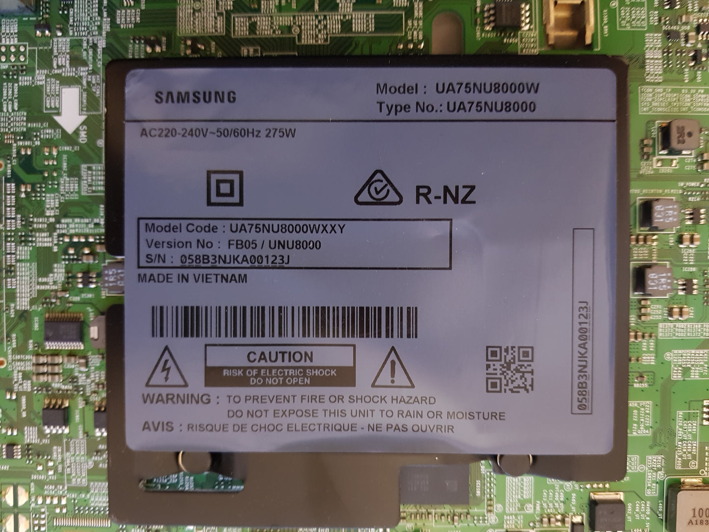 SAMSUNG UA75NU8000 WXXY (VER FB05) MAIN BOARD BN94-12928W