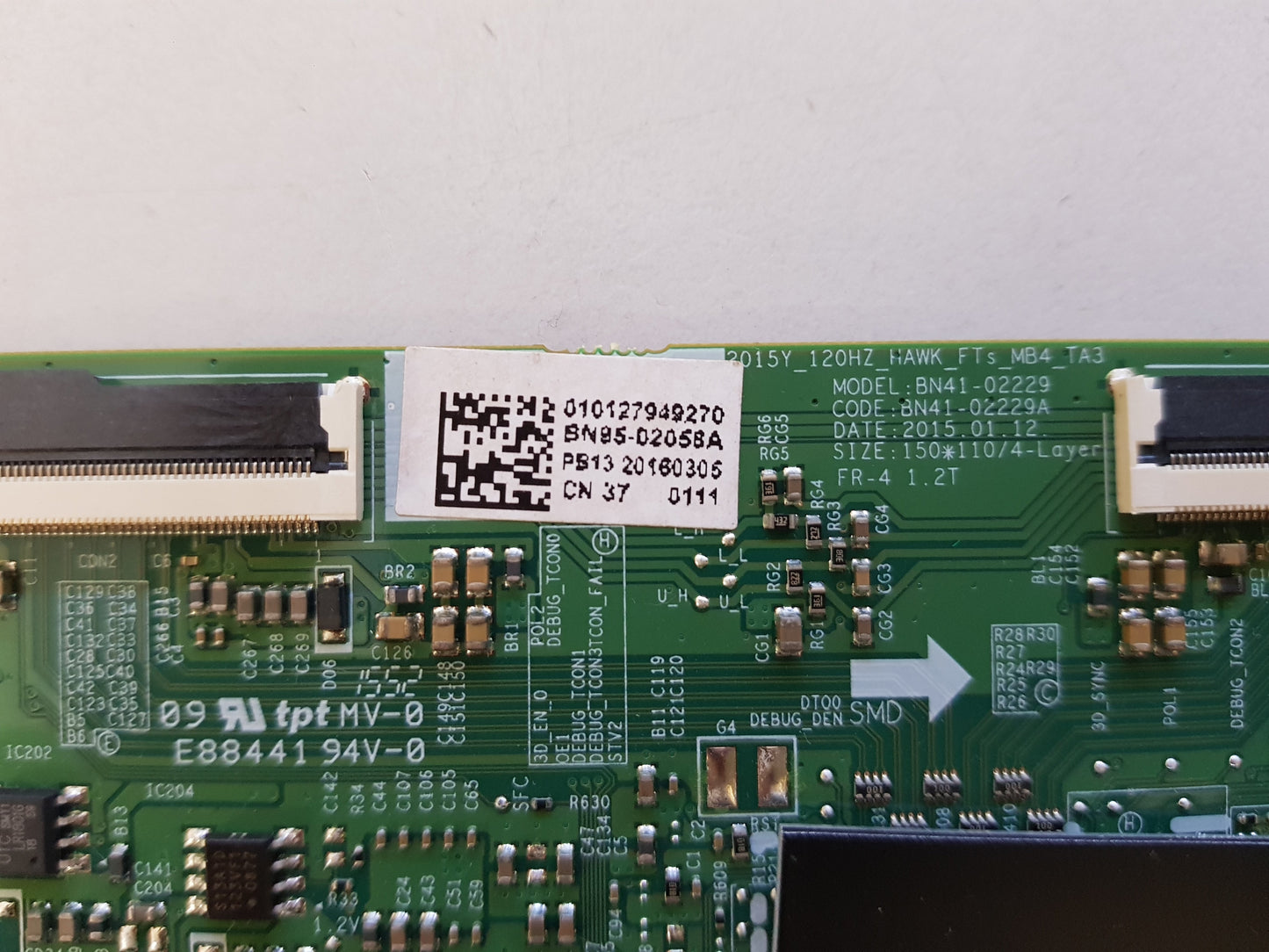SAMSUNG UA40J6300 AKXXD (VER TH01) T-CON BOARD BN95-02058A
