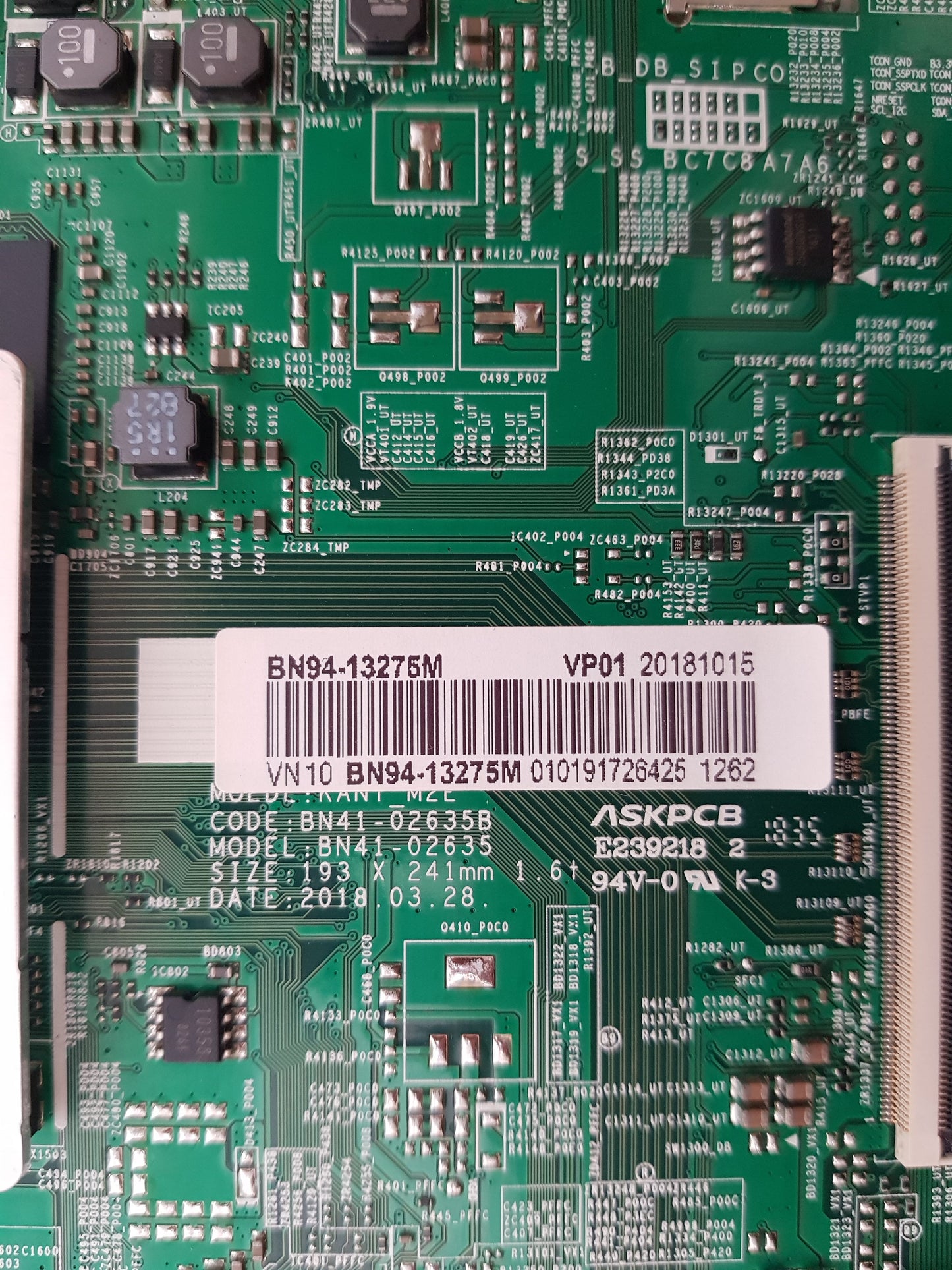 SAMSUNG UA55NU7100 MAIN BOARD BN94-13275M