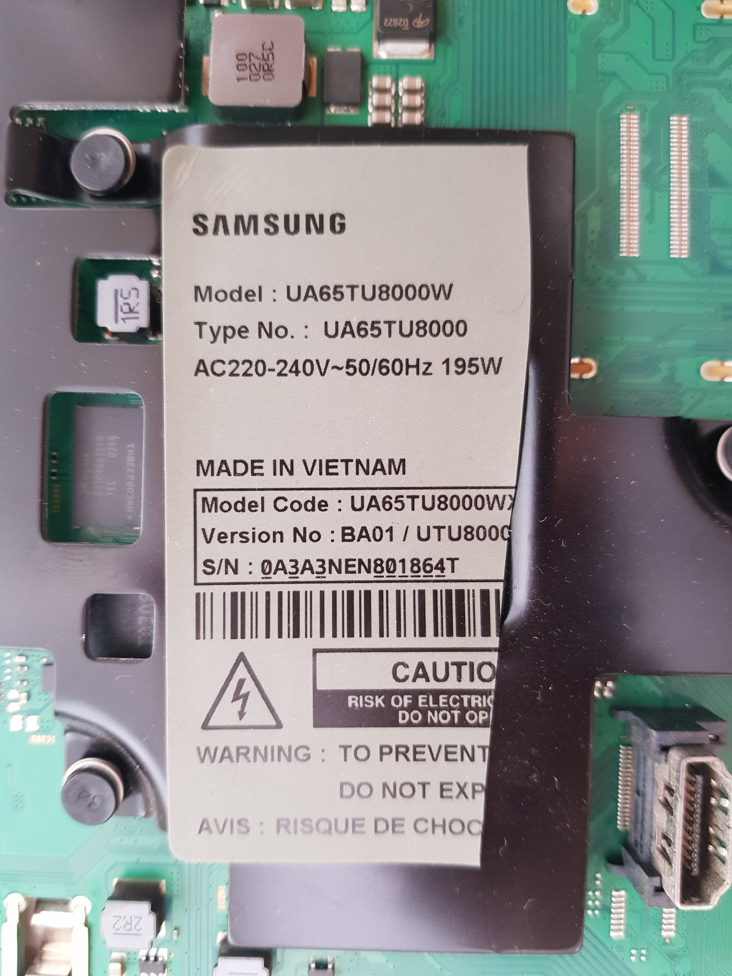 SAMSUNG UA65TU8000 (VER BA01) MAIN BOARD BN94-15769C