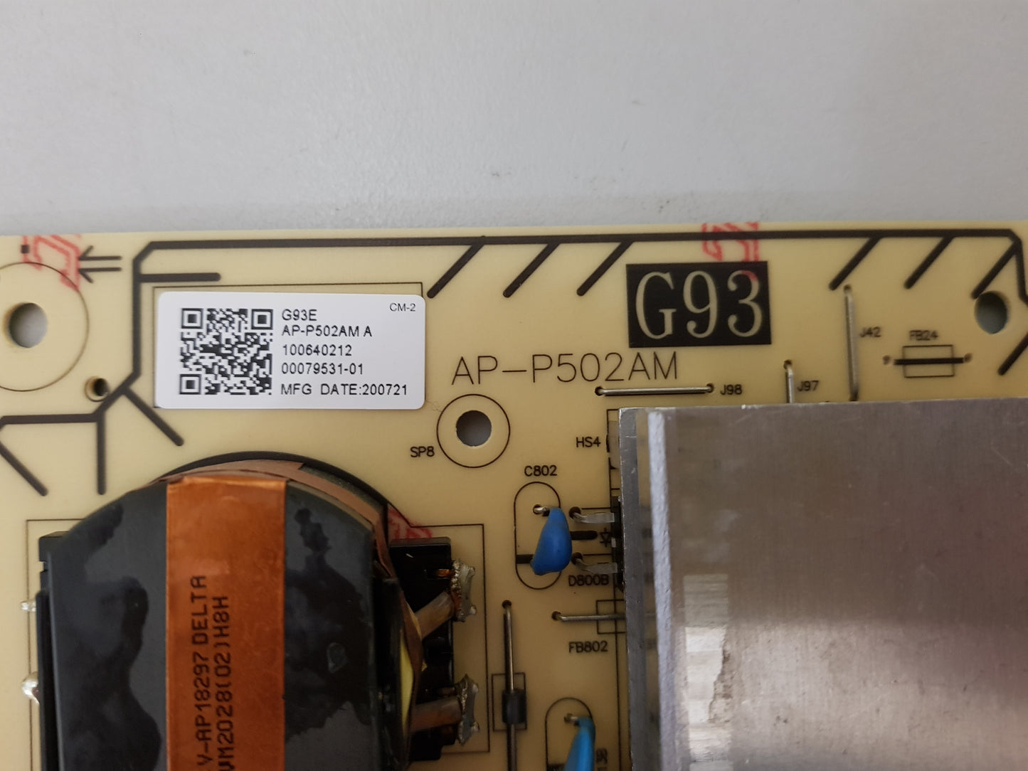 SONY OLED KD- 65A8H POWER SUPPLY BOARD G93 AP-P502AM 100640212 2955060603