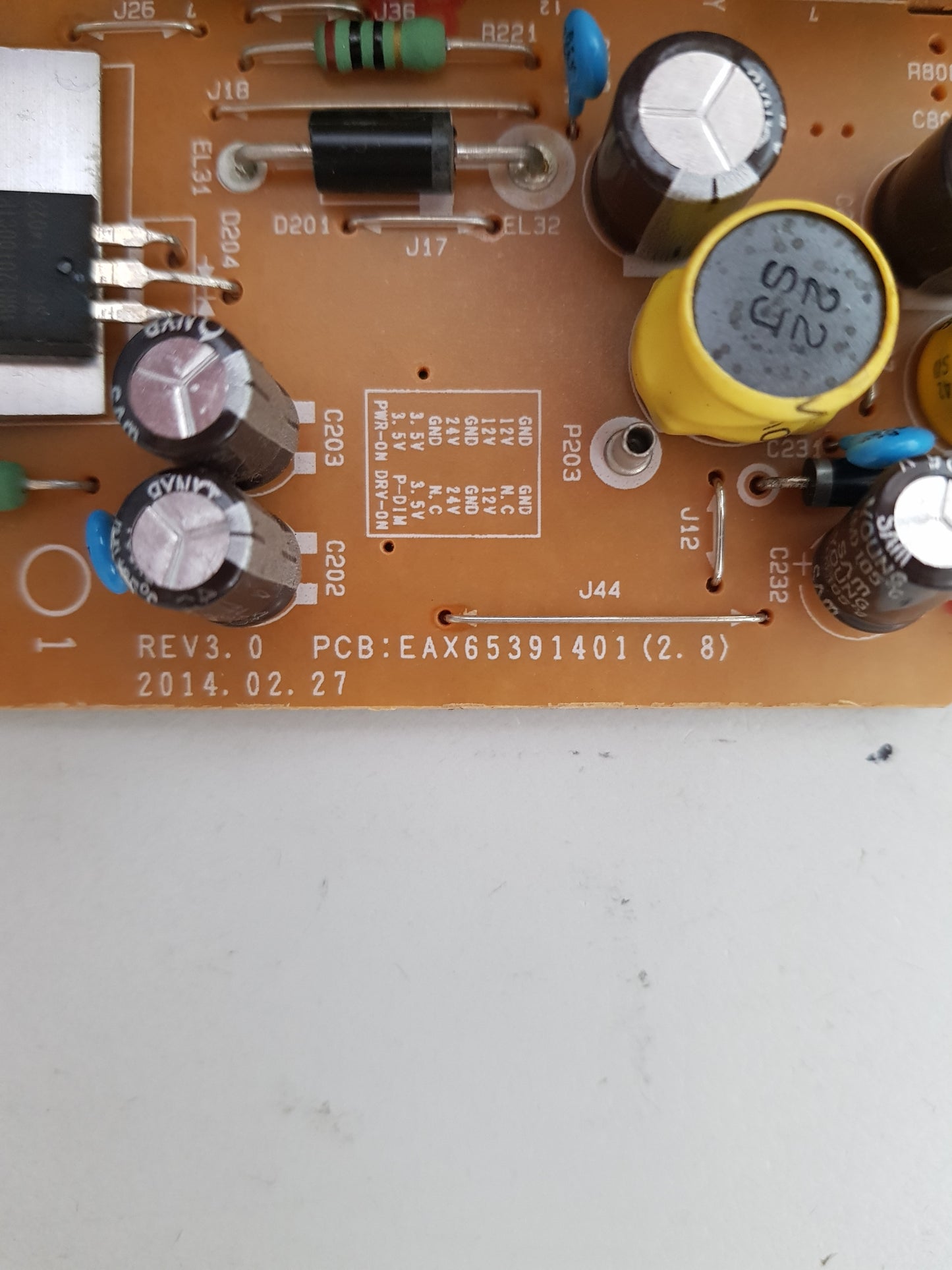 LG 32LB563B POWER SUPPLY BOARD EAY63071801 LGP32-14PL1 EAX65391401 2.8