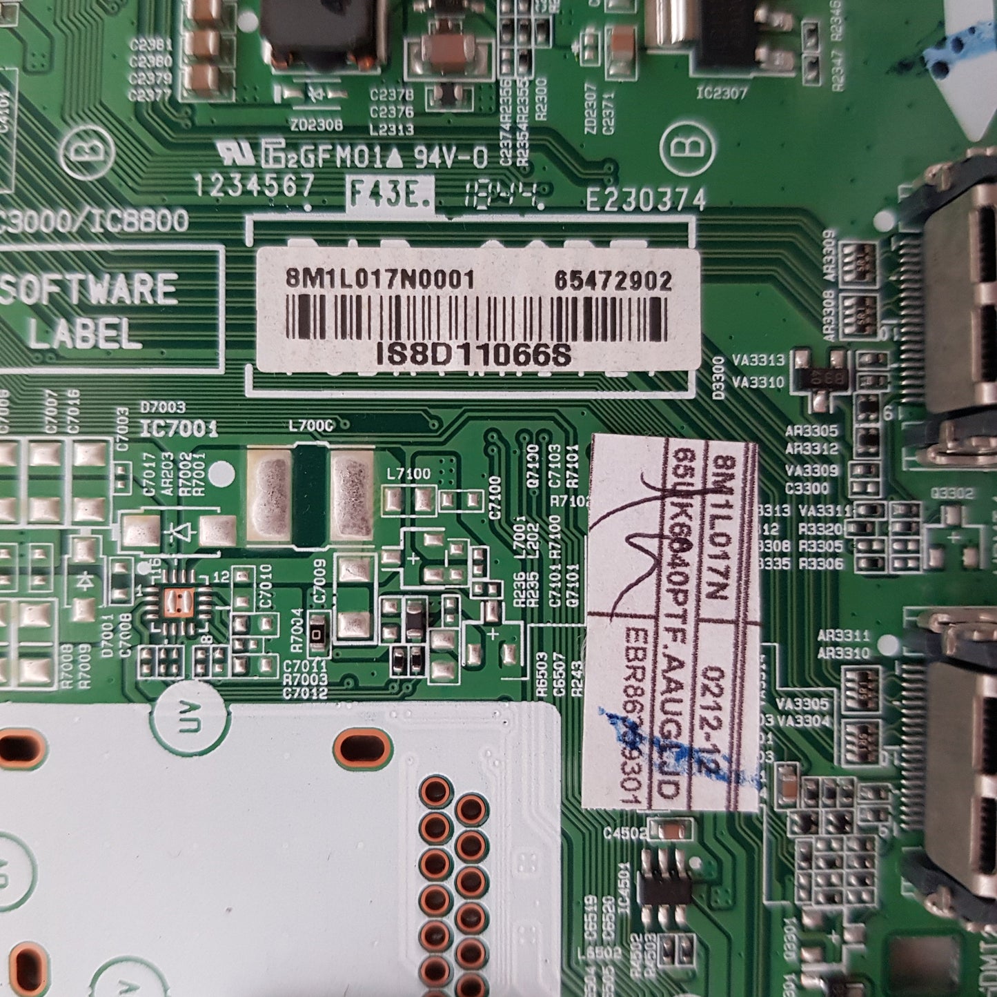 LG 65UK6340PTF .AAUGLJD MAIN BOARD EBR86359301 65472902 EAX67872805 1.1
