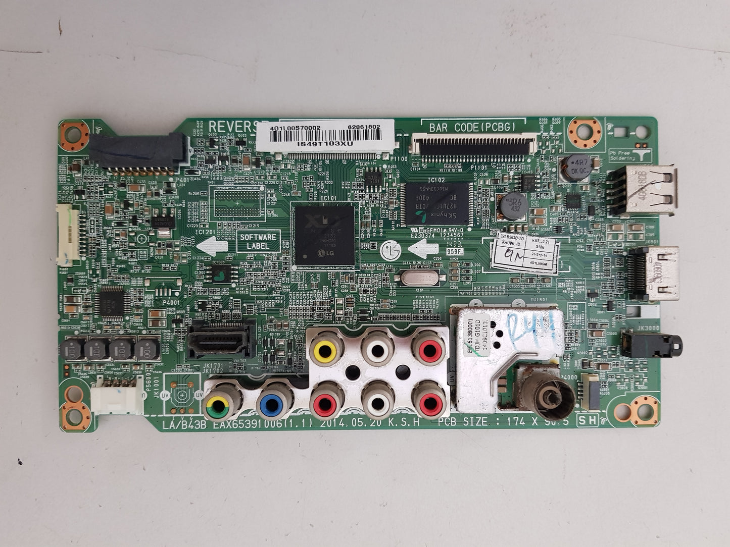 LG 32LB563B -TD.AAUWLJD MAIN BOARD EAX65391006 1.1 62861802