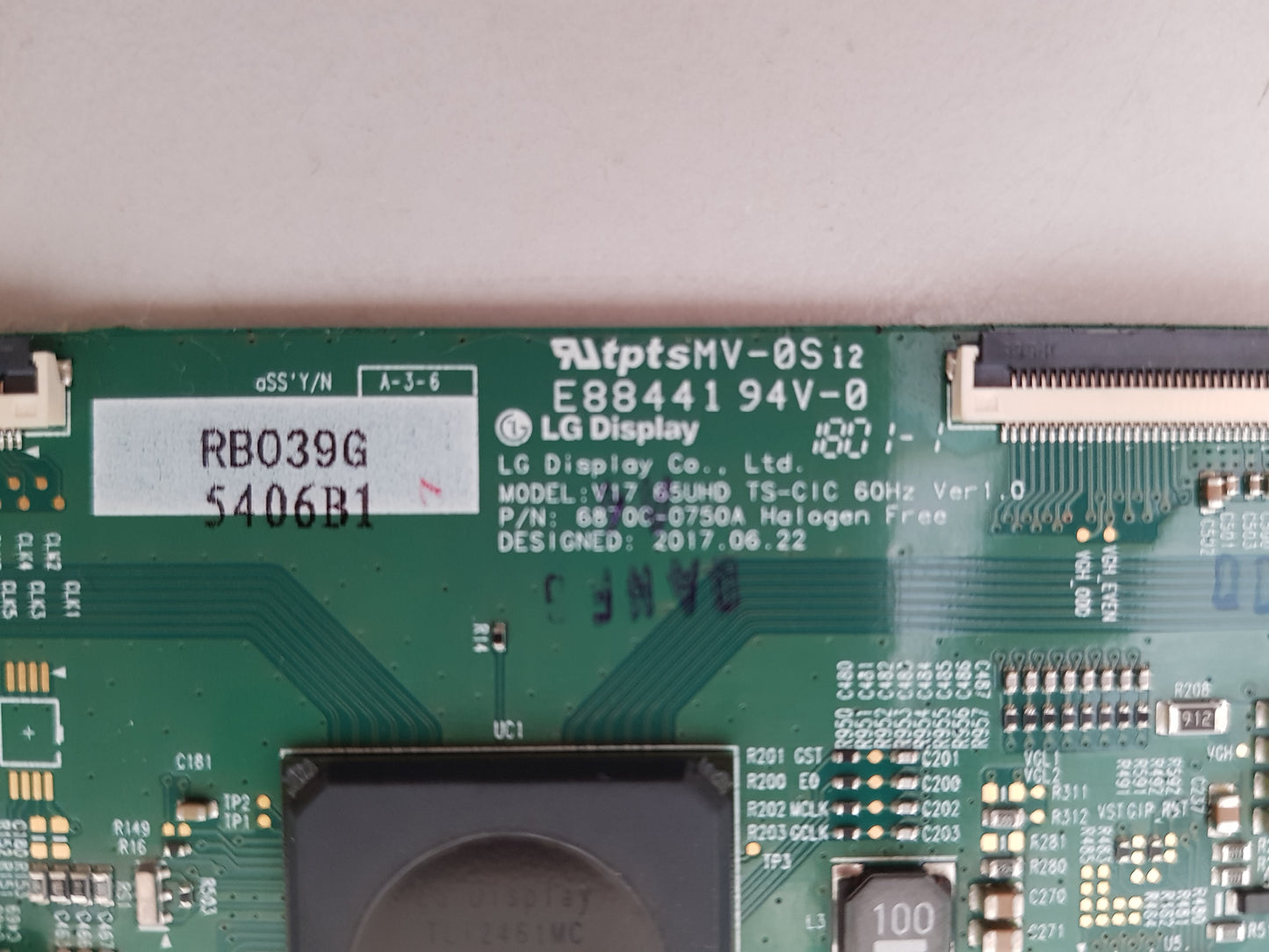 LG 65UK6540 PTD.AAUWLH T-CON BOARD 6871L-5406B 6870C-0750A