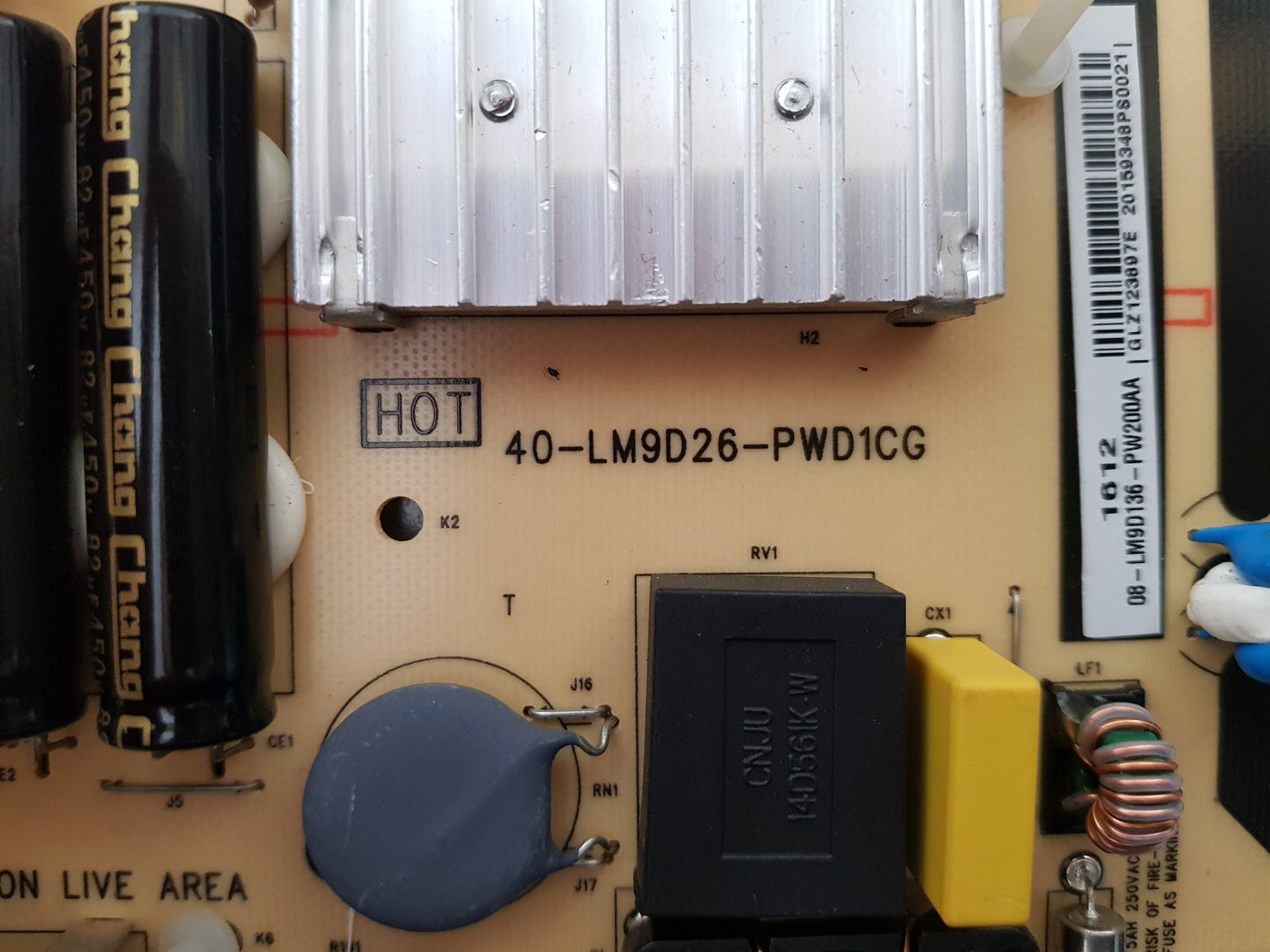 TCL 55C1US POWER SUPPLY BOARD 40-LM9D26-PWD1CG 08-LM9D136-PW200AA