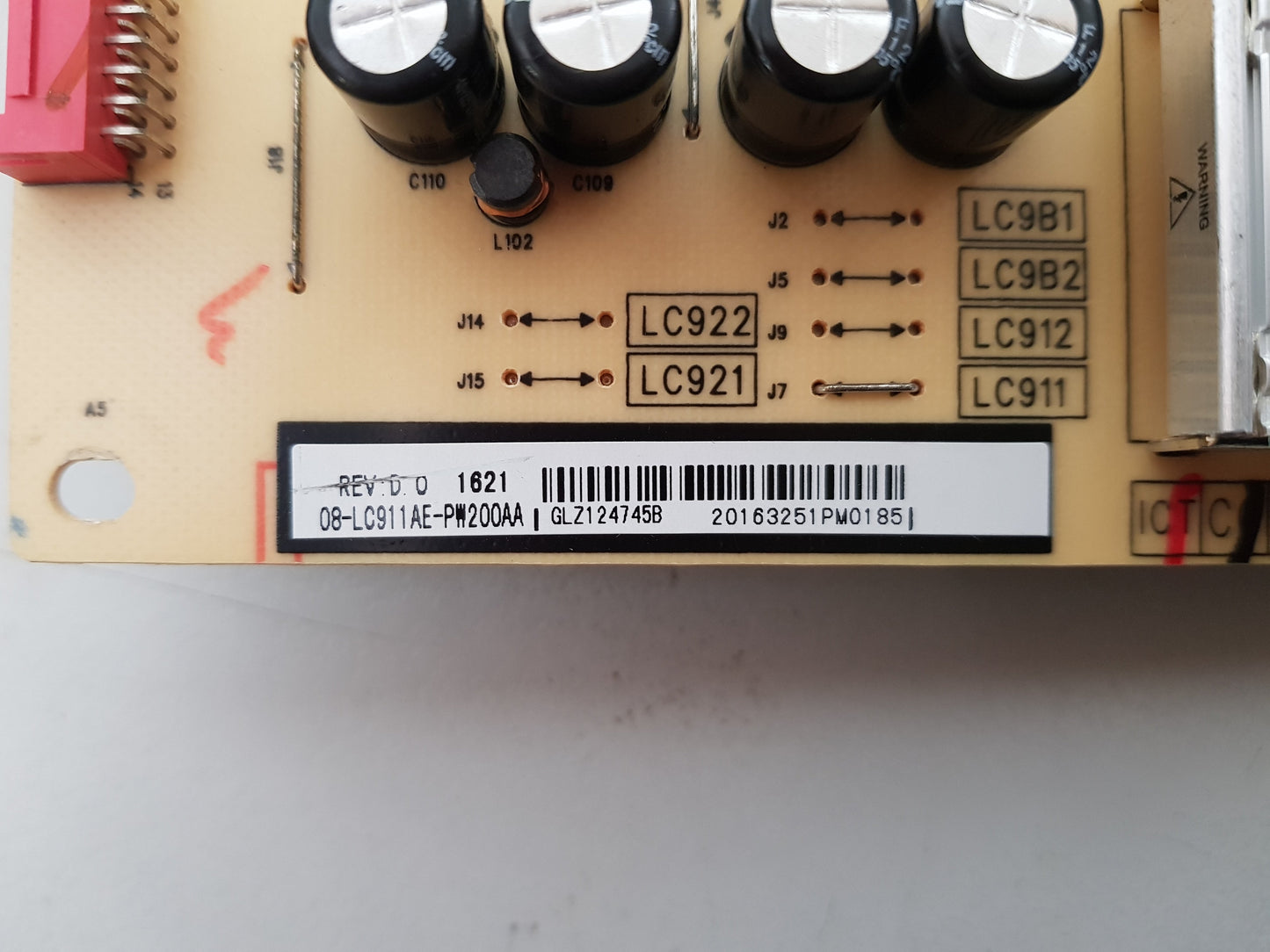 TCL 43P1FS POWER SUPPLY BOARD 40-LC9B17-PWD1CG 08-LC911AE-PW200AA