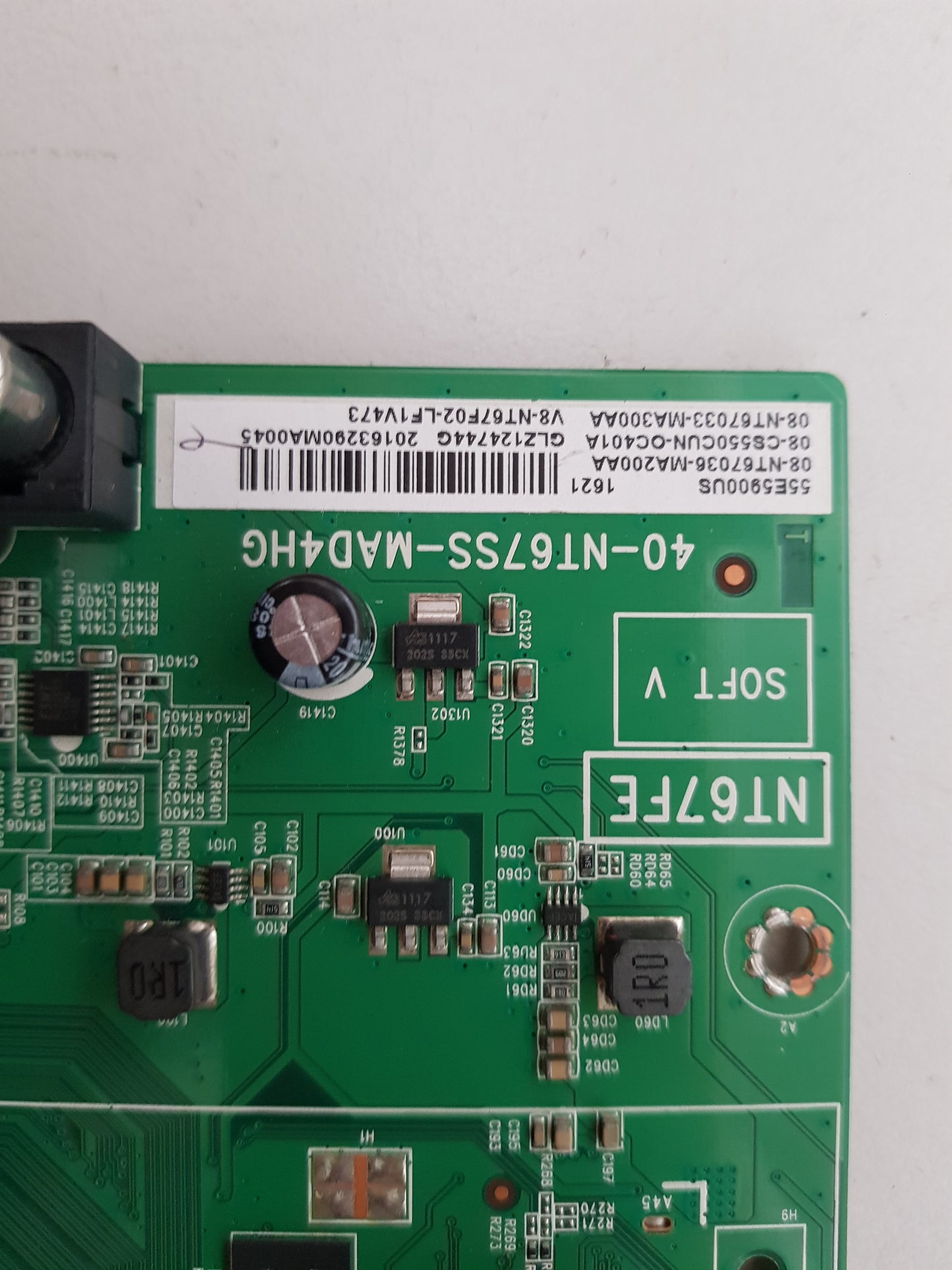 TCL 55E5900US MAIN BOARD 40-NT67SS-MAD4HG NT67FE V8-NT67F02-LF1V499