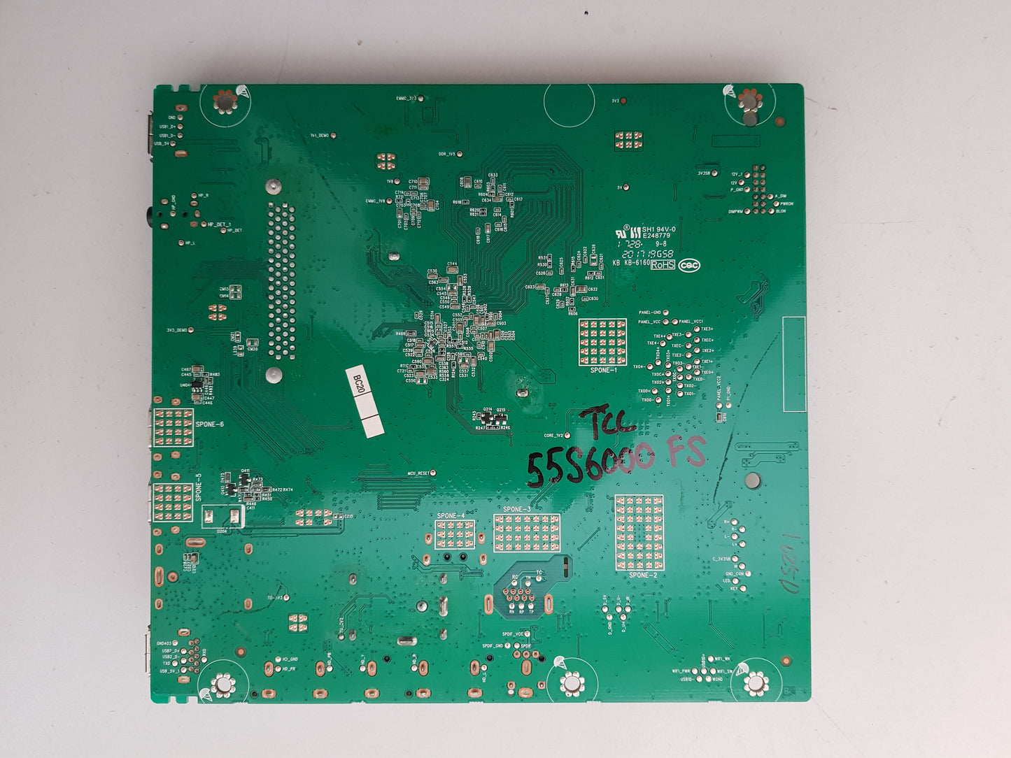 TCL 55S6000FS MAIN BOARD 40-MT565S1-MAC2LG MT565C1/S1 08-CS55TML-LC297AA