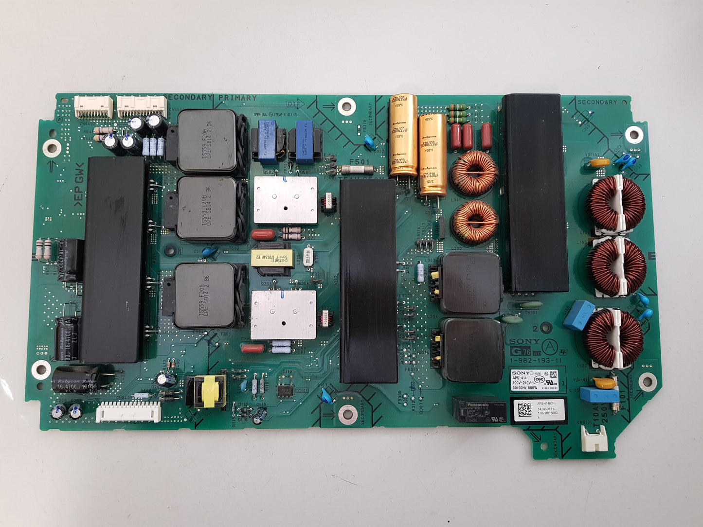 SONY KD- 65A1 POWER SUPPLY BOARD APS-414 (CH) G76 1-982-193-11