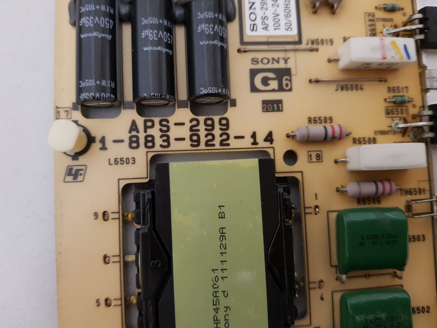 SONY KDL- 55EX720 G6 POWER SUPPLY BOARD APS-299 (CH) 1-883-922-14