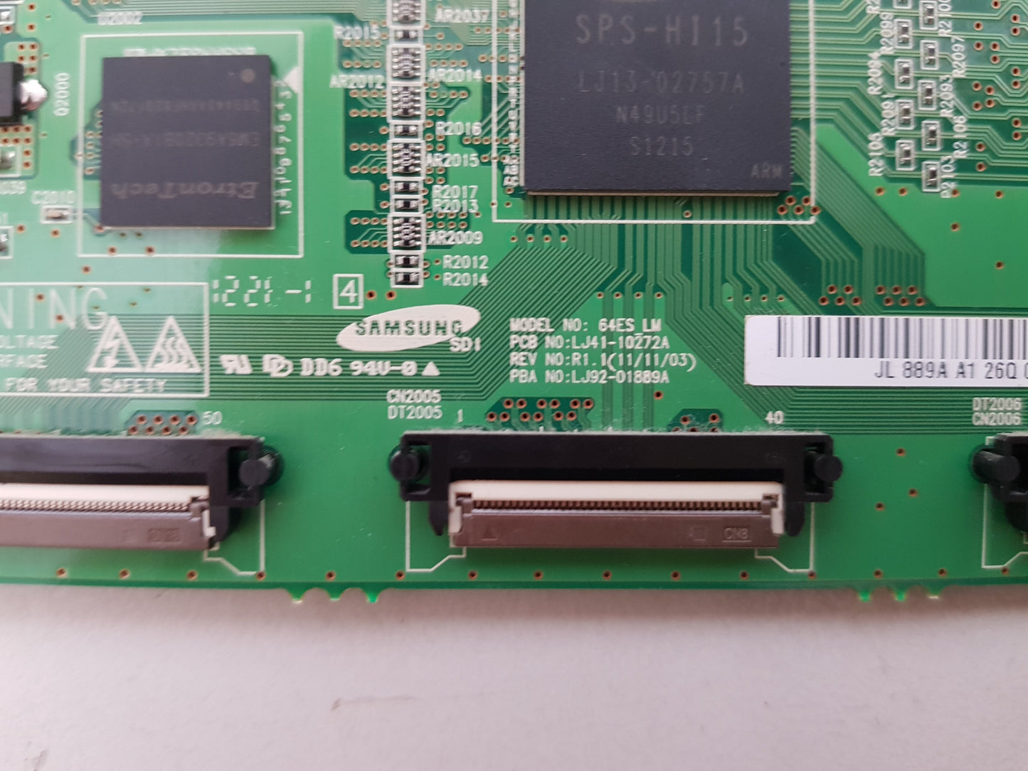 SAMSUNG PS64E8000 LOGIC MAIN BOARD LJ92-01889A LJ41-10272A